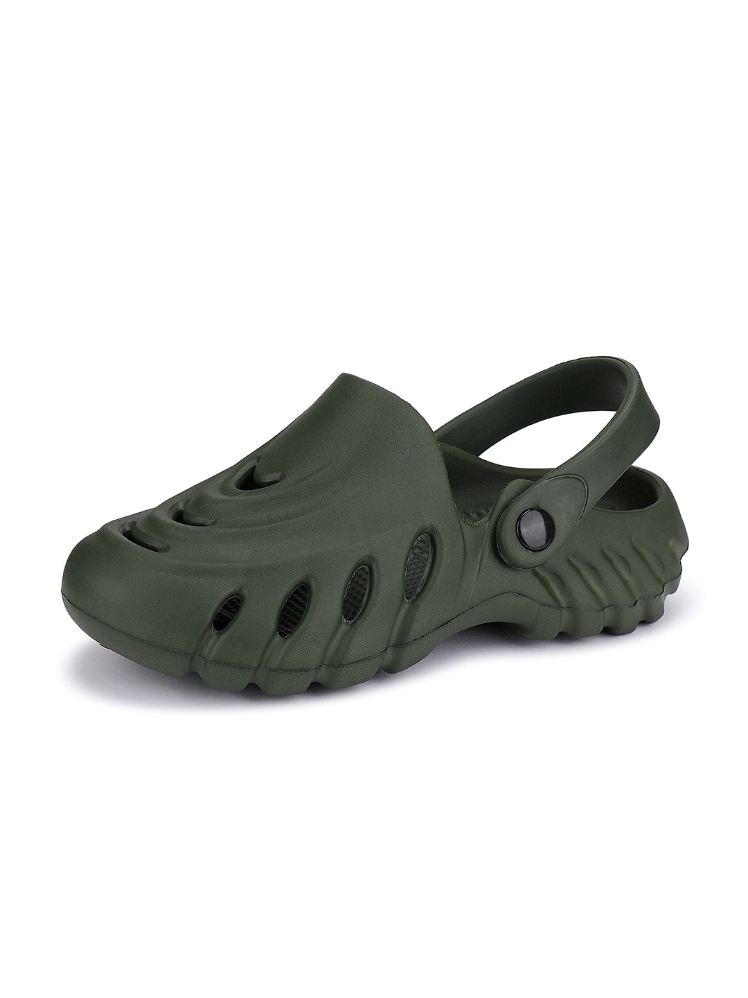 

BERSACHE Men Self Design Rubber Clogs, Green