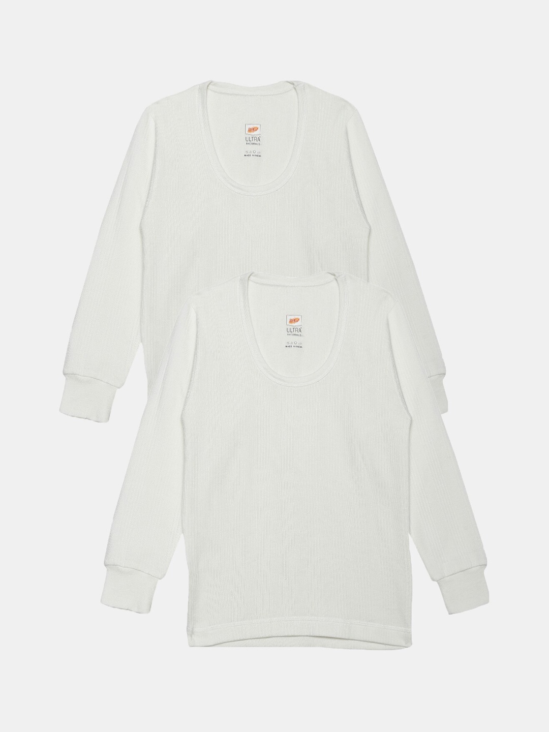 

Dollar Ultra Kids Pack Of 2 Cotton Thermal Tops, White