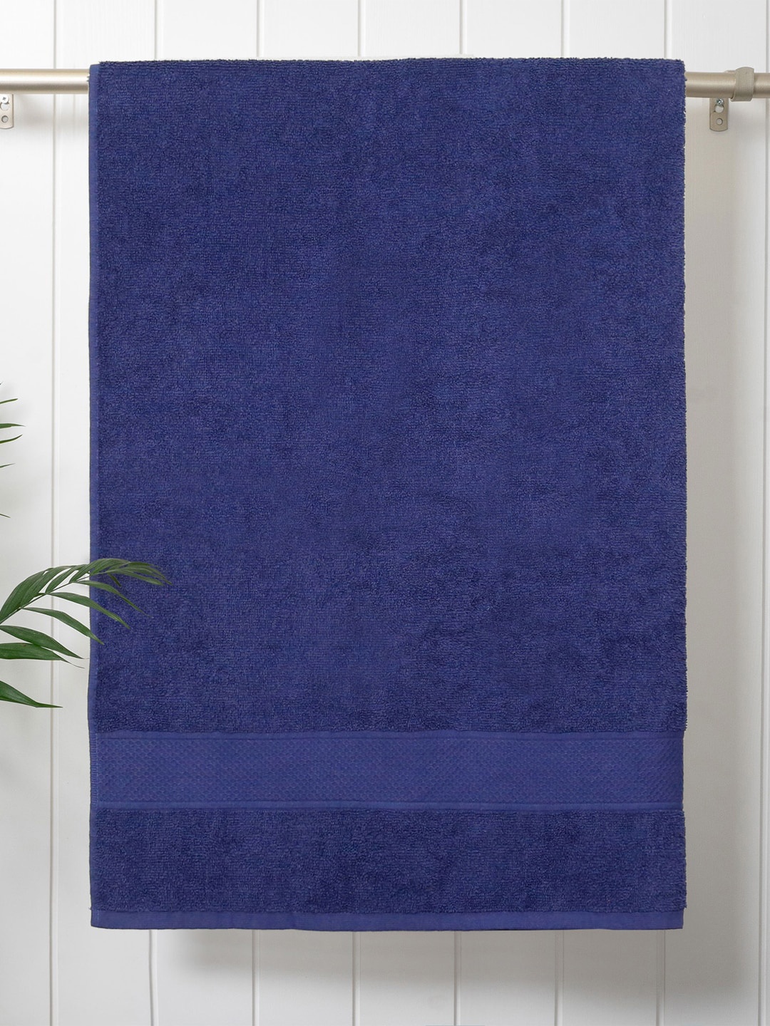 

MYTRIDENT Navy Blue 500 GSM Pure Cotton Bath Towel