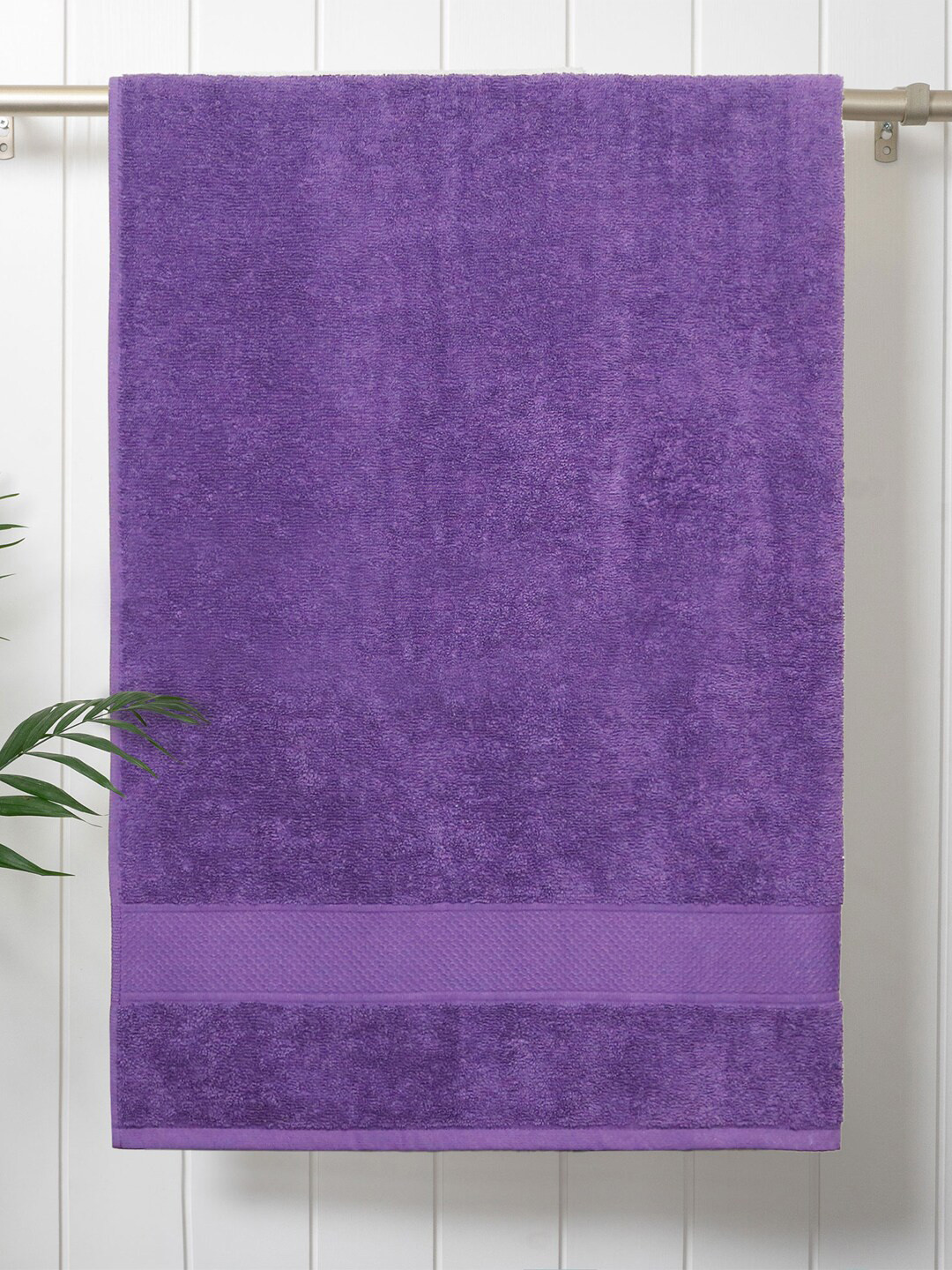 

MYTRIDENT Purple 500 GSM Pure Cotton Anti Bacterial Bath Towel