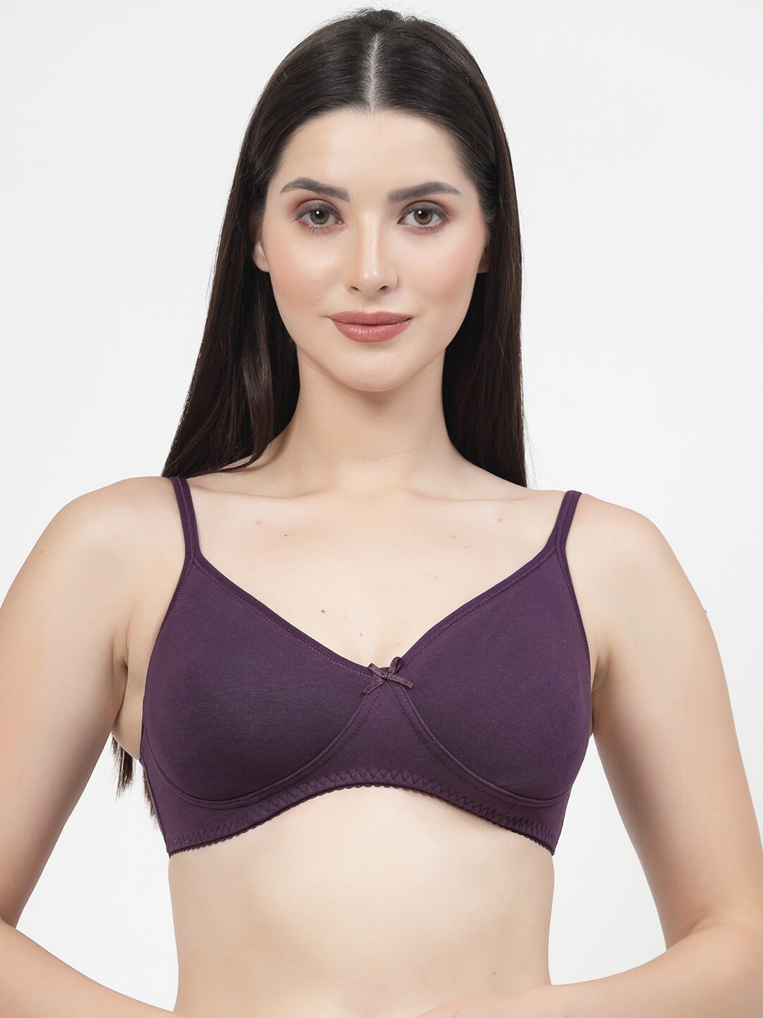 

DressBerry Full Coverage Seamless T-shirt Bra With All Day Comfort, Violet