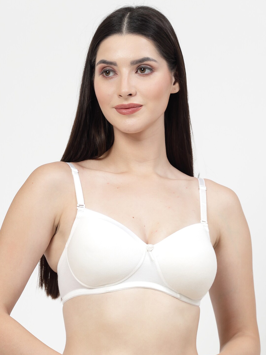 

DressBerry Medium Coverage Lightly Padded T-shirt Bra With All Day Comfort, White