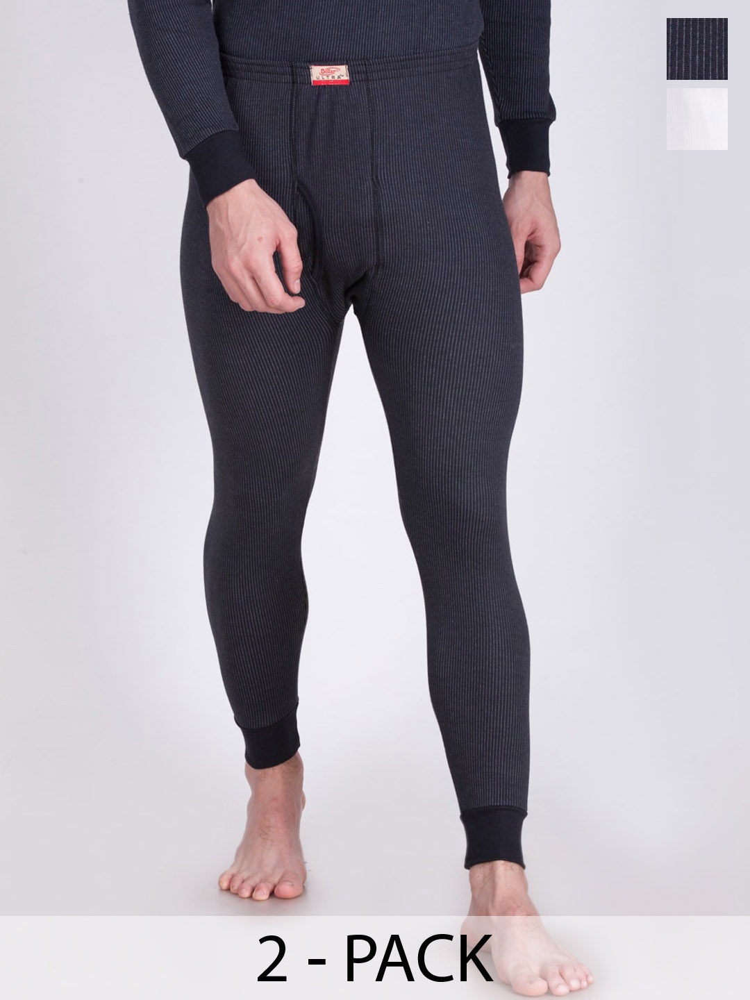 

Dollar Ultra Men Pack Of 2 Cotton Thermal Bottoms, White