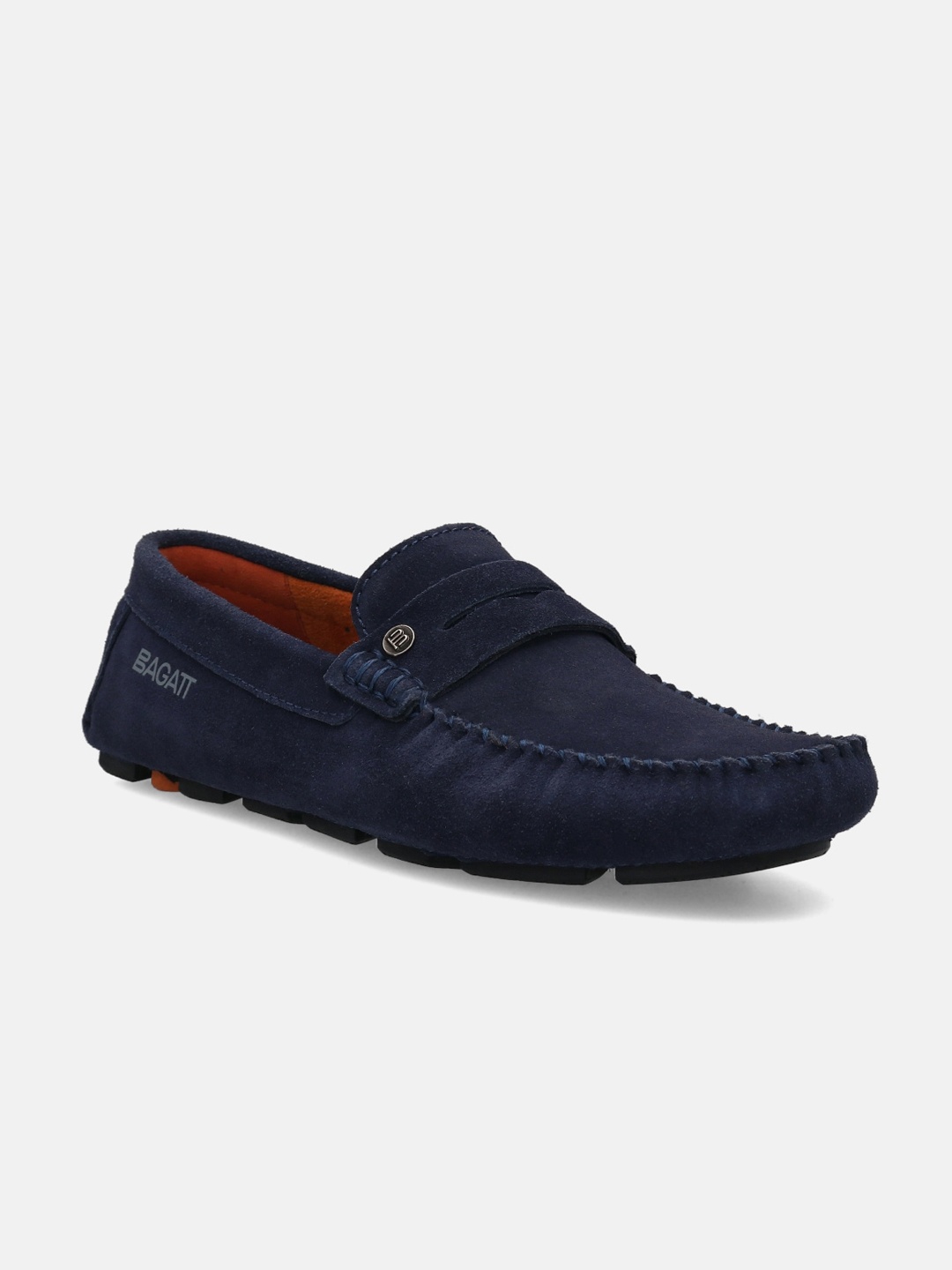 

BAGATT Men Hexa Suede Comfort Insole Penny Loafers, Navy blue