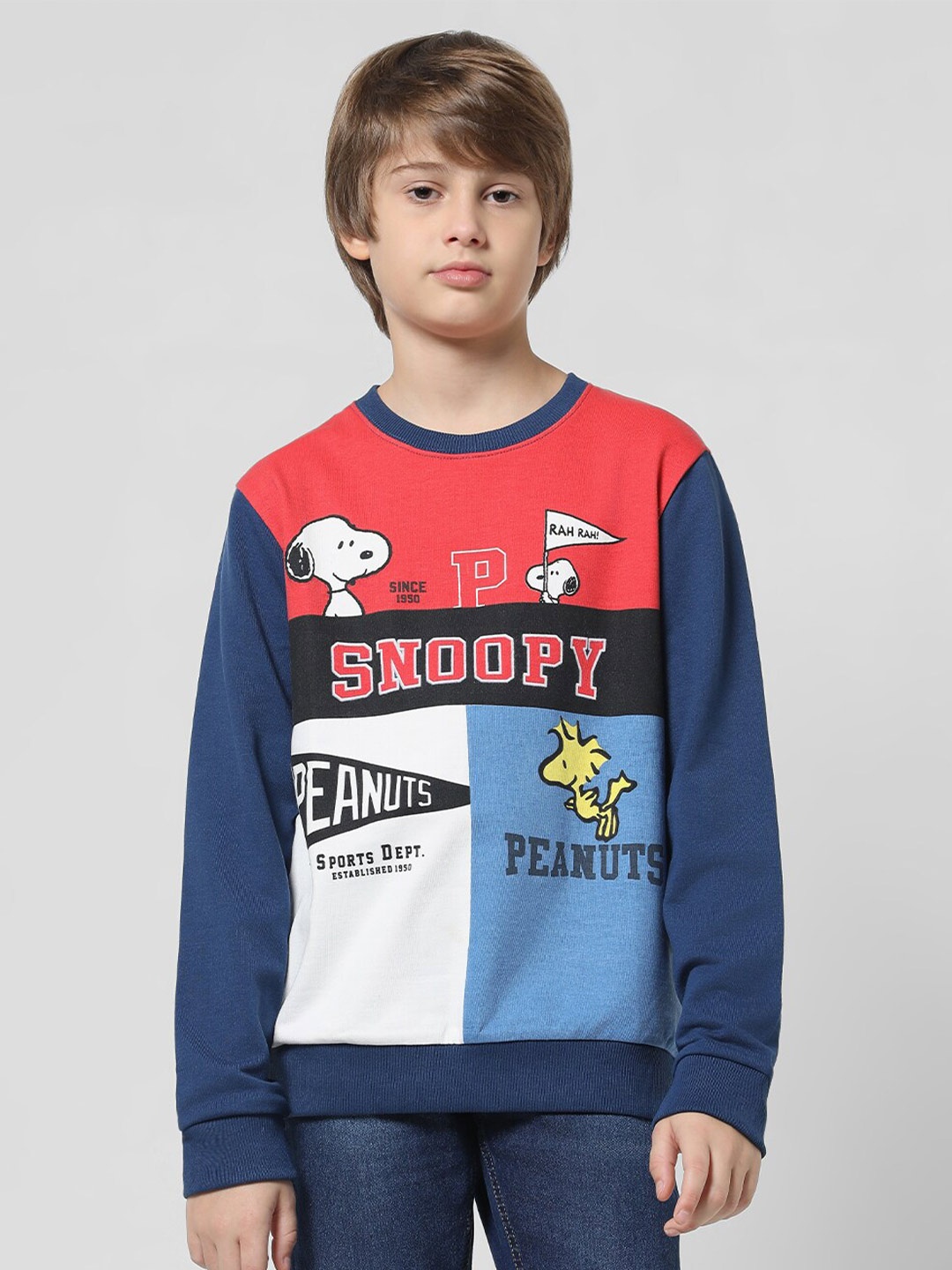 

Jack & Jones Junior Boys Typography Printed Pullover, Blue