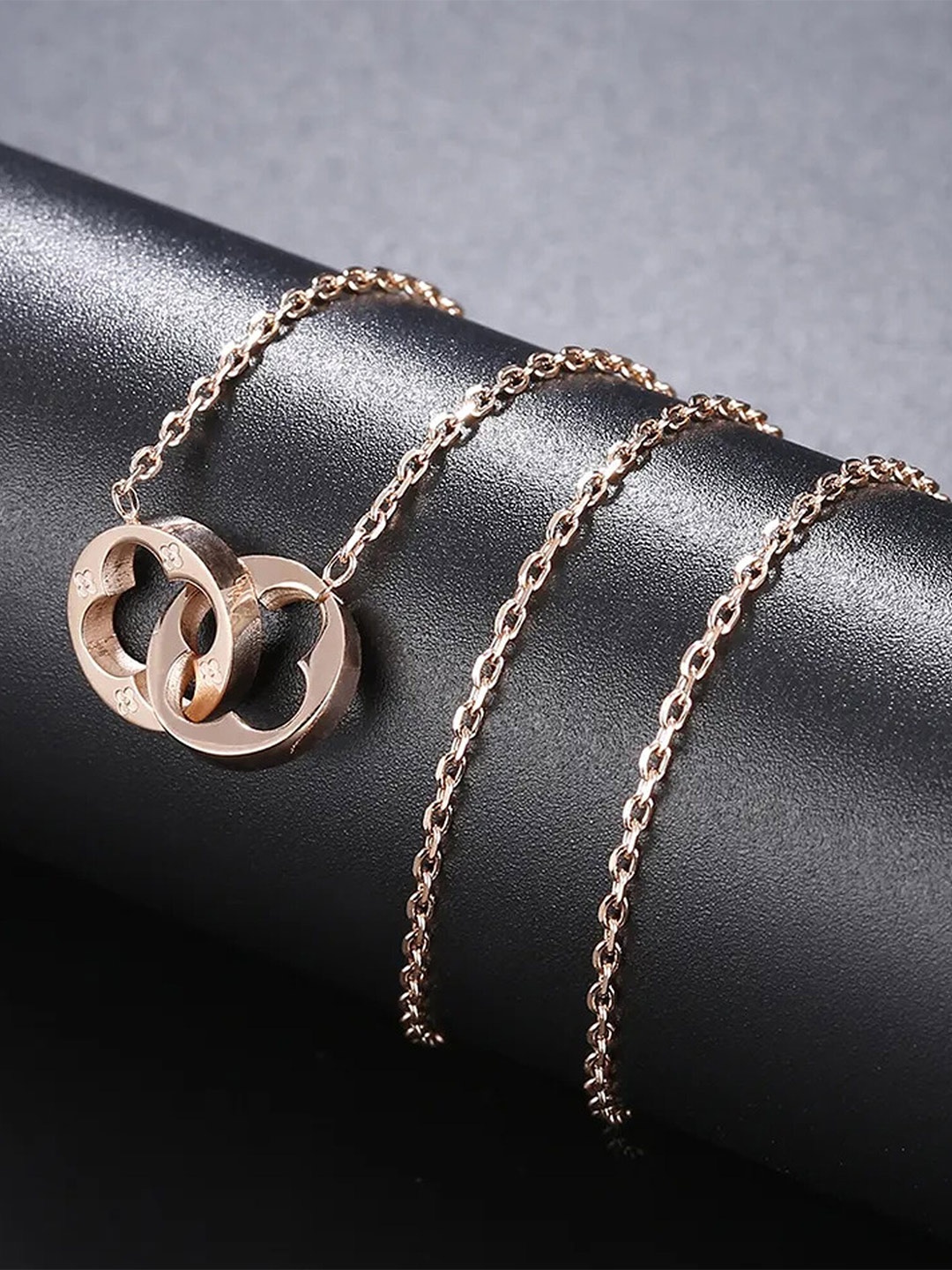 

Fashion Frill Rose Gold-Plated Stainless Steel Necklace