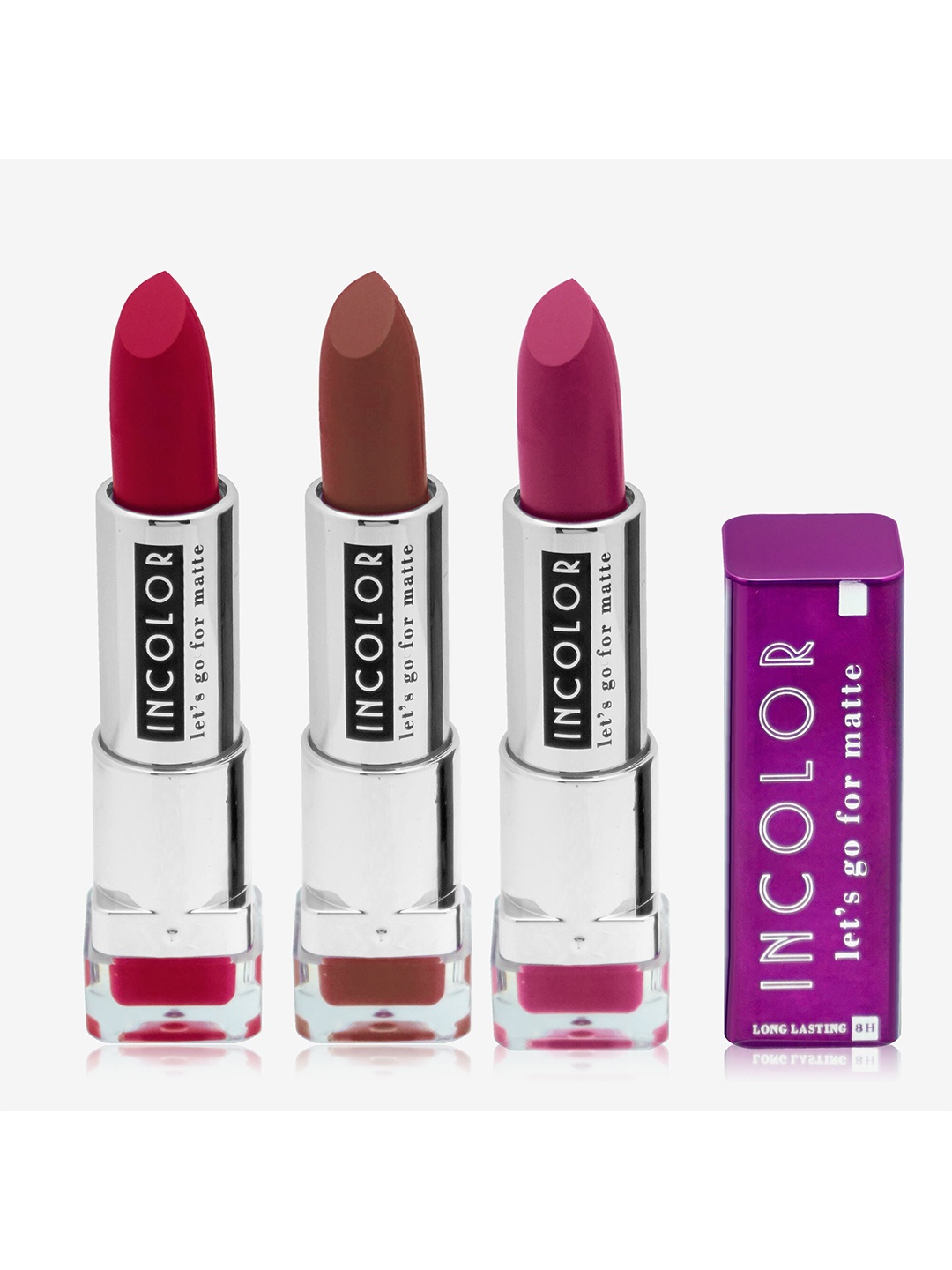 

INCOLOR Let's Go For Matte Lipstick - Red 01-Only You 07-Dawn 18, Rose