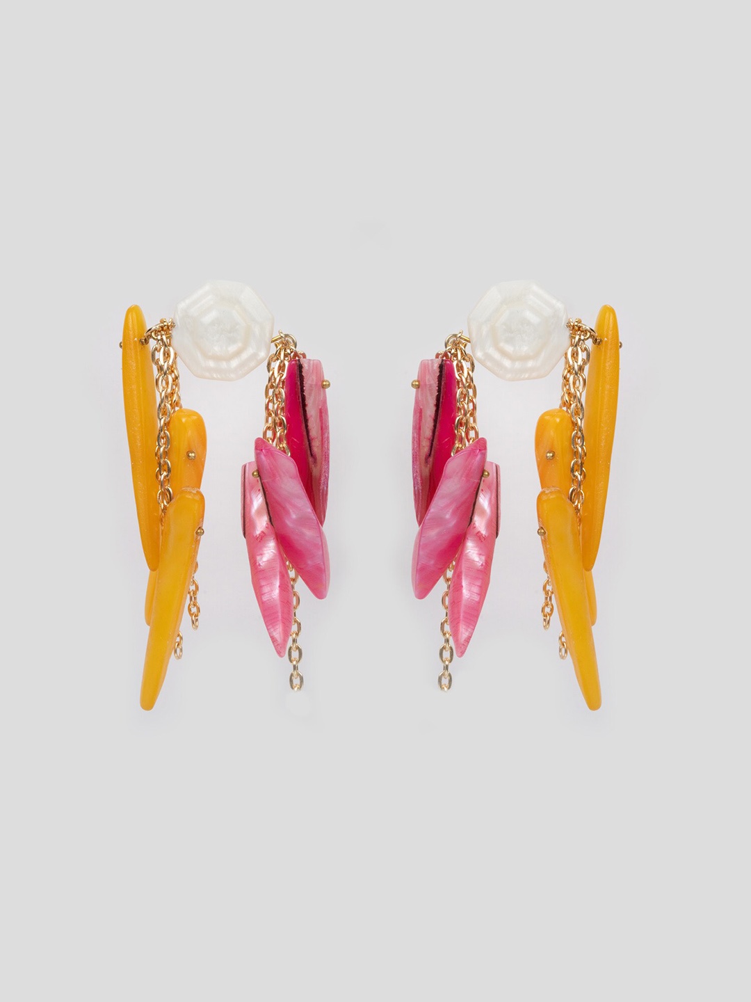 

D'oro Gold-Plated Contemporary Drop Earrings, Yellow