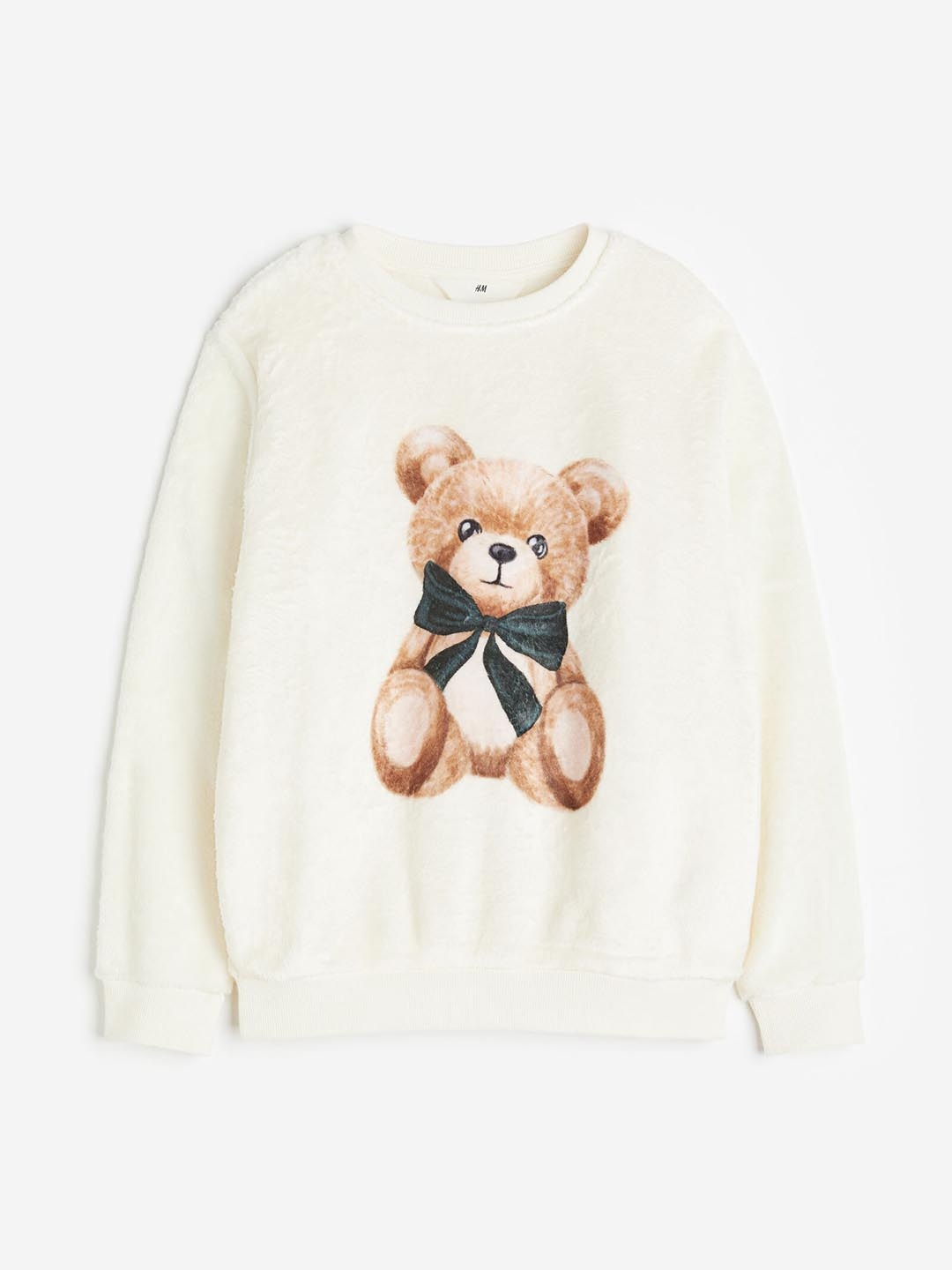 

H&M Girls Fleece Sweatshirt, White