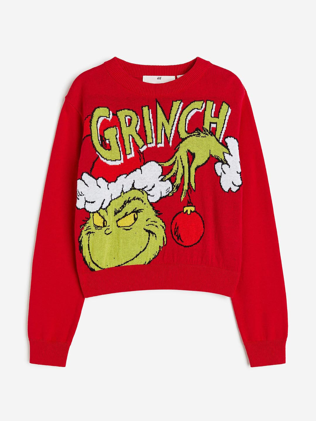 

H&M Girls Jacquard-Knit Jumper, Red