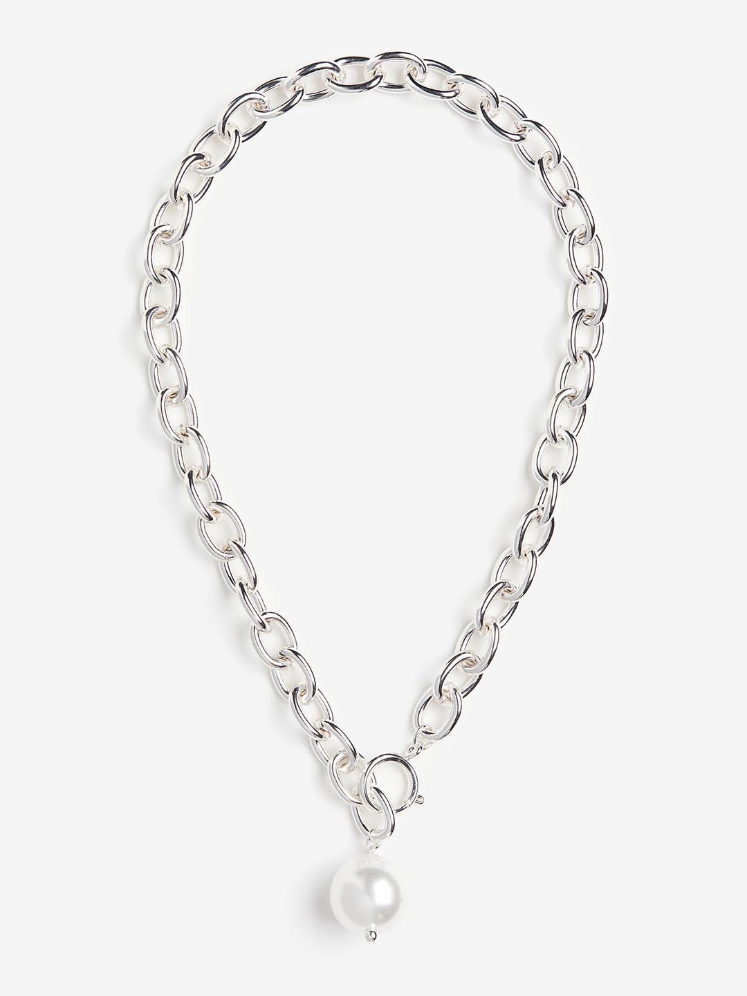 

H&M Bead-Pendant Necklace, Silver