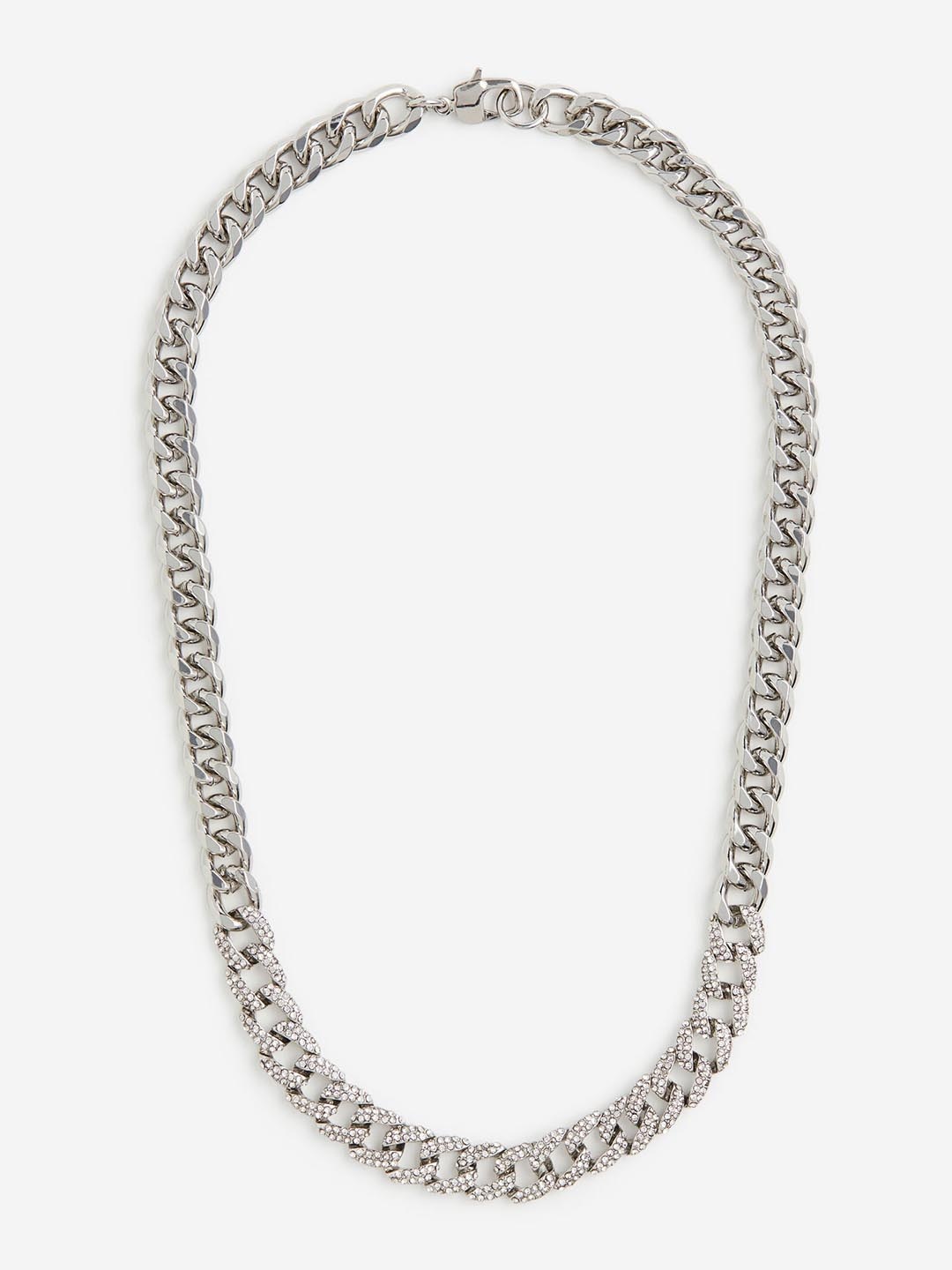 

H&M Men Rhinestone-Embellished Necklace, Silver