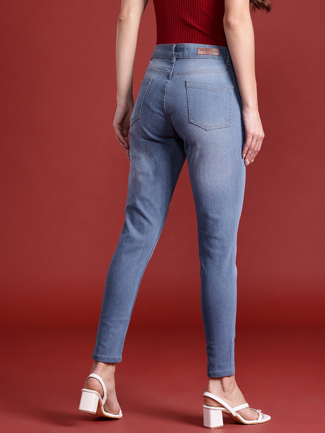 

all about you Women Skinny Fit Light Fade Stretchable Jeans, Blue