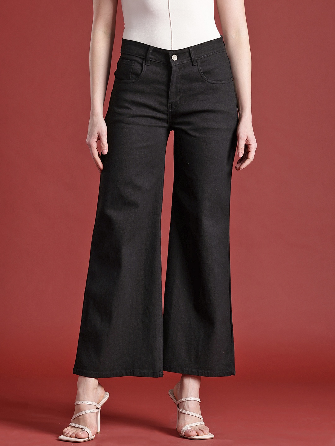 

all about you Women Flared Fit Jeans, Black