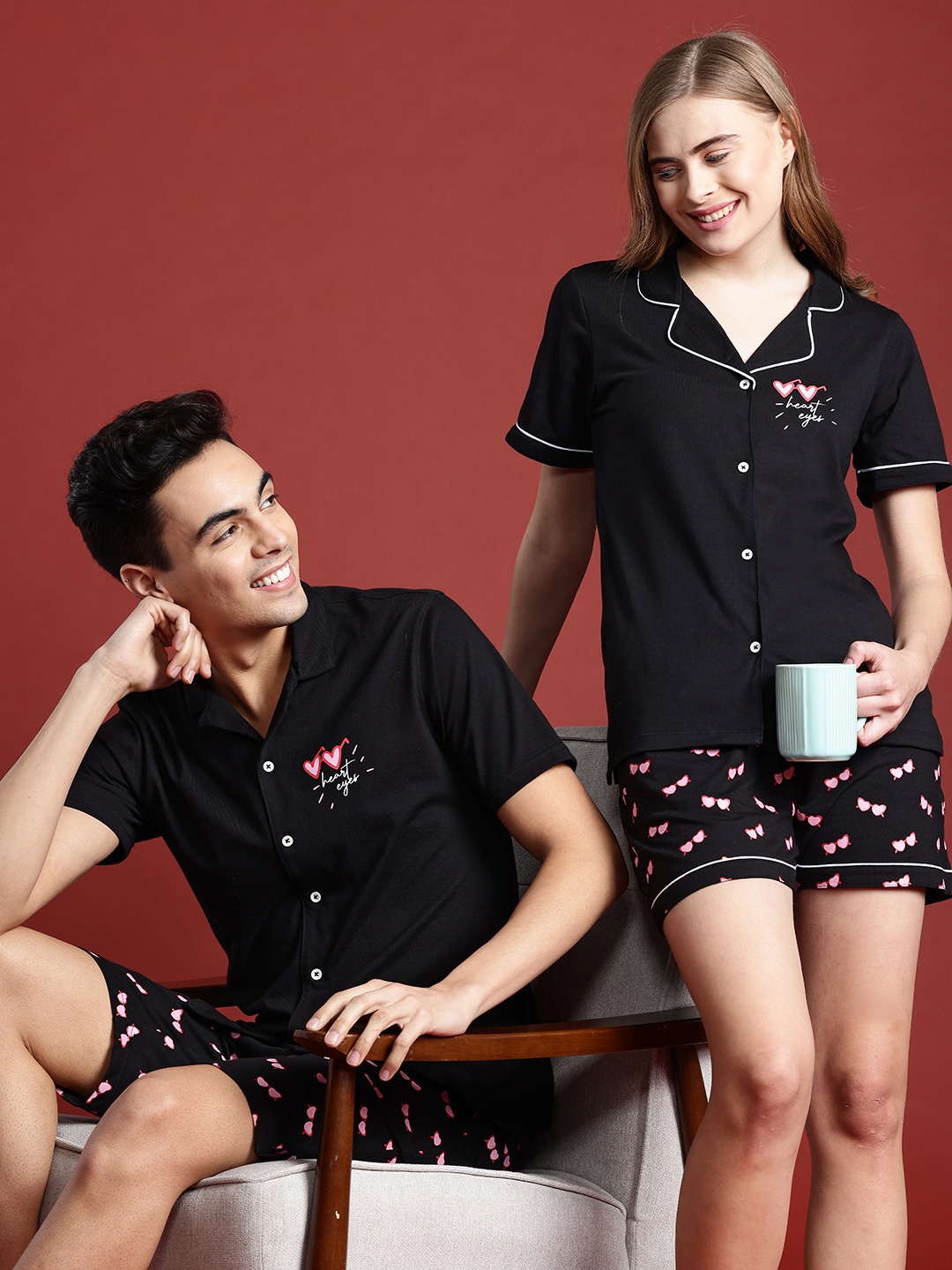 

Mast & Harbour Women Printed Shorts Set, Black