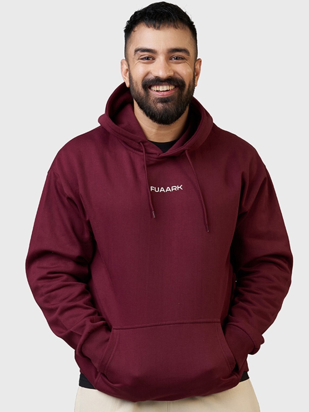 

FUAARK Hooded Anti Odour Oversized Sweatshirt, Maroon