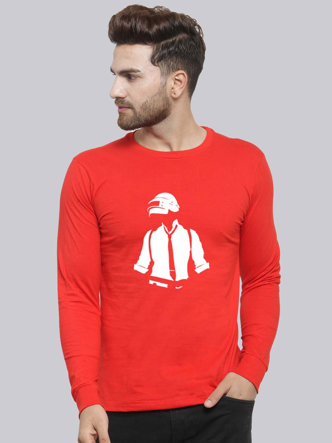 

Friskers Graphic Printed Pure Cotton Slim Fit T-shirt, Red