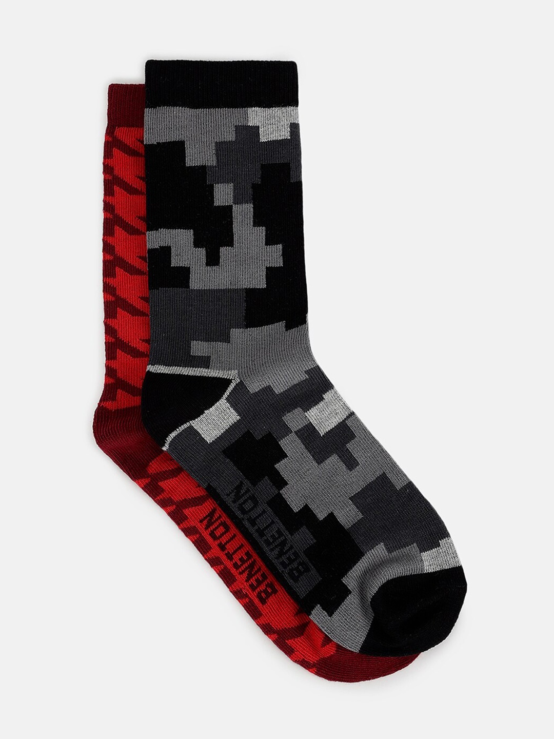 

United Colors of Benetton Boys Pack Of 2 Printed Socks, Black