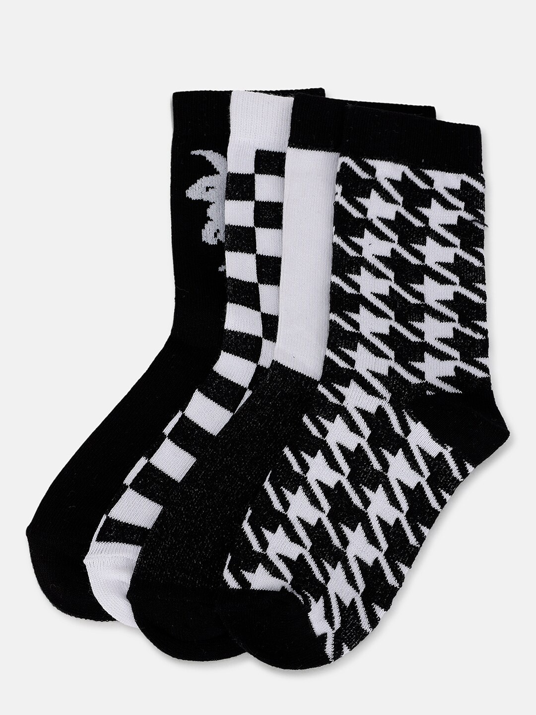 

United Colors of Benetton Boys Pack Of 4 Patterned Above Ankle-Length Socks, Black