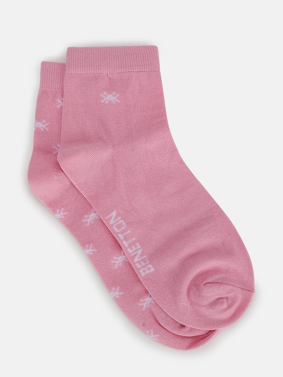 

United Colors of Benetton Kids Pack of 2 Patterned Ankle Length Socks, Pink