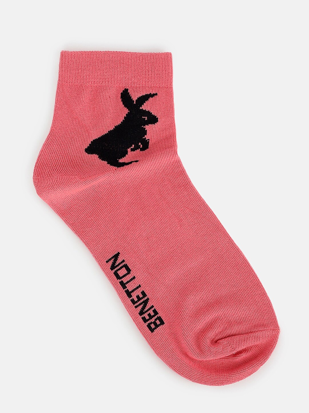 

United Colors of Benetton Kids Printed Ankle-Length Socks, Pink