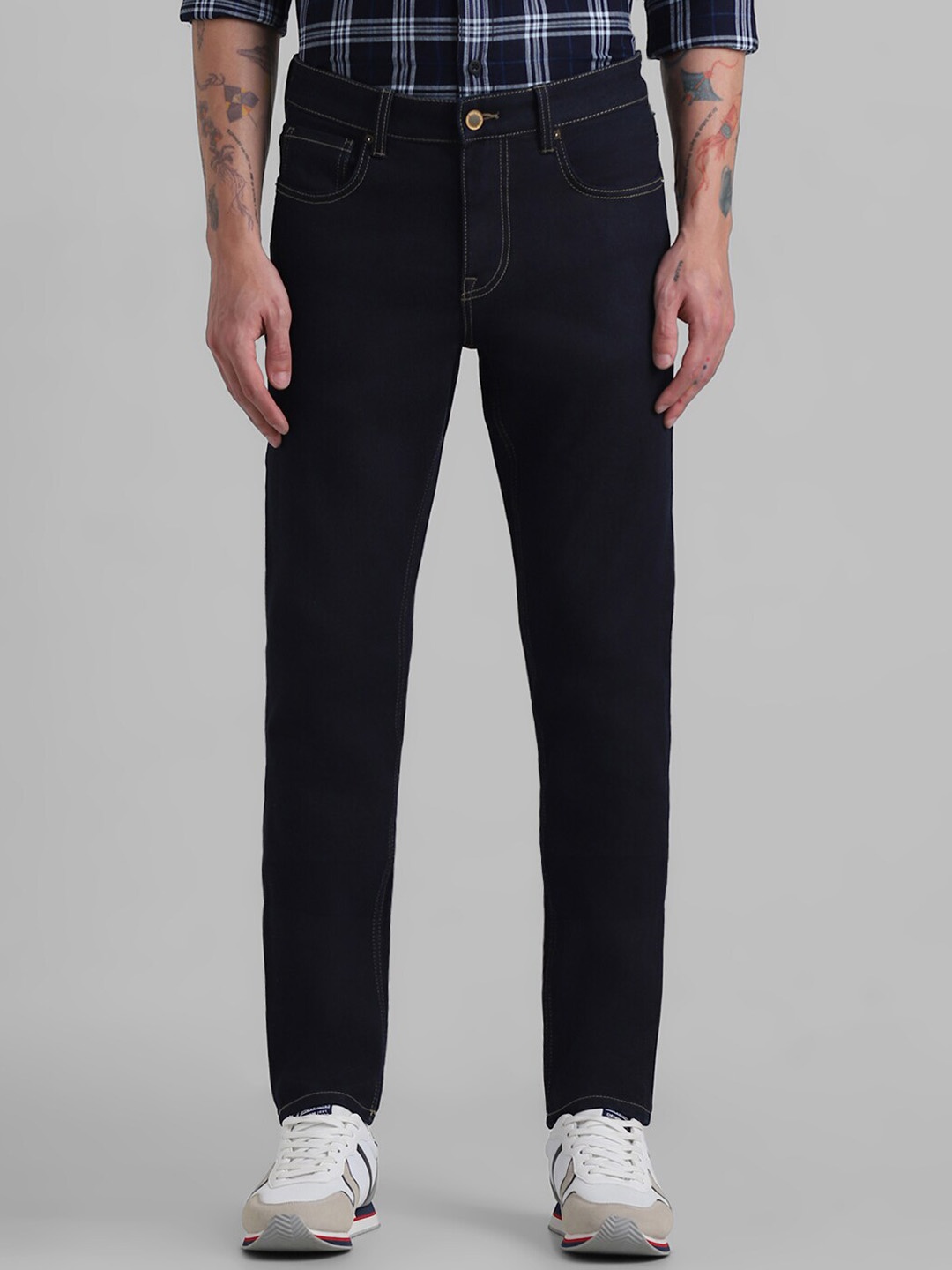 

Jack & Jones Men Slim Fit Low-Rise Clean Look Stretchable Jeans, Blue