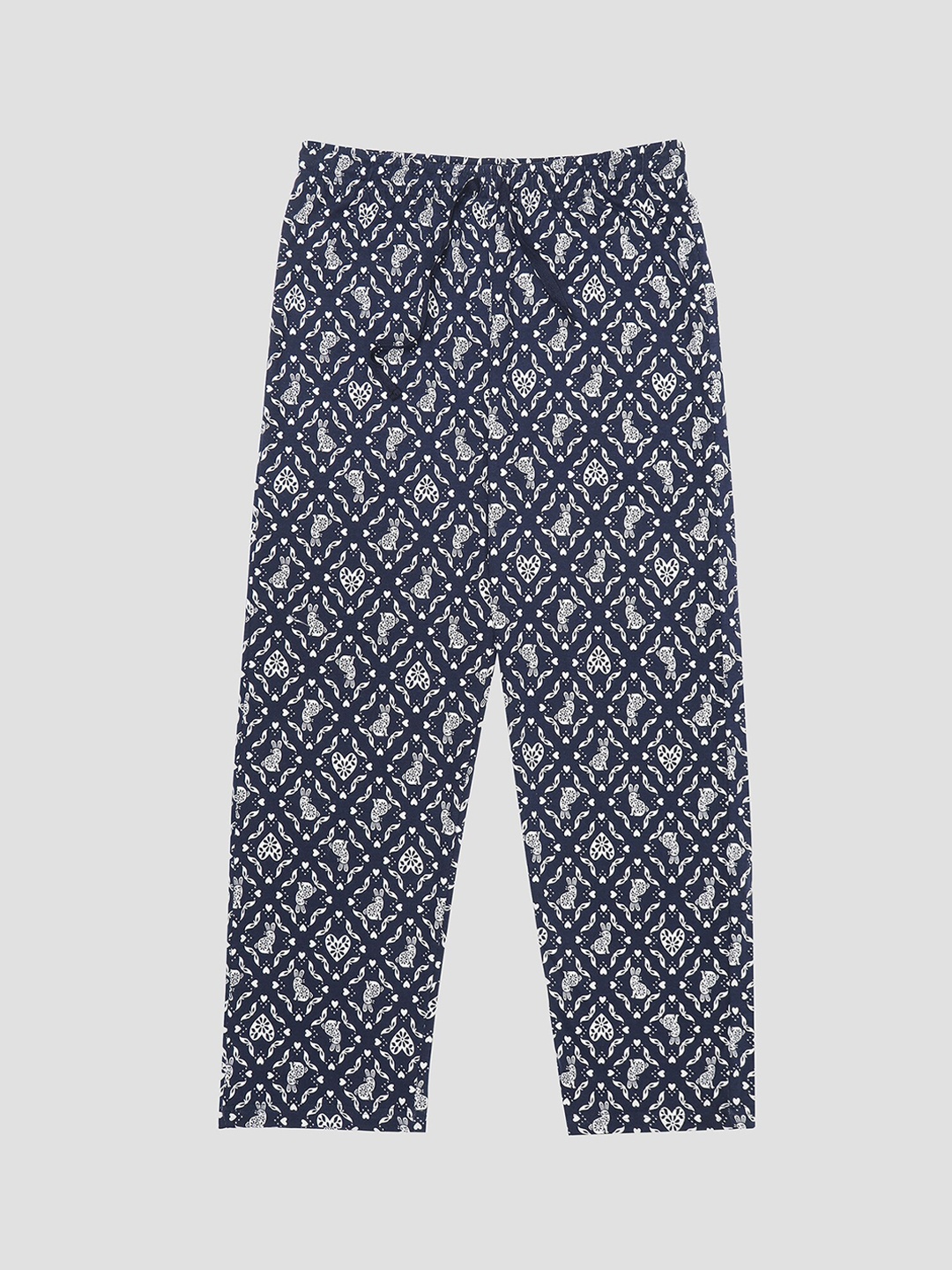 

F&S Girls Printed Straight Lounge Pant, Blue