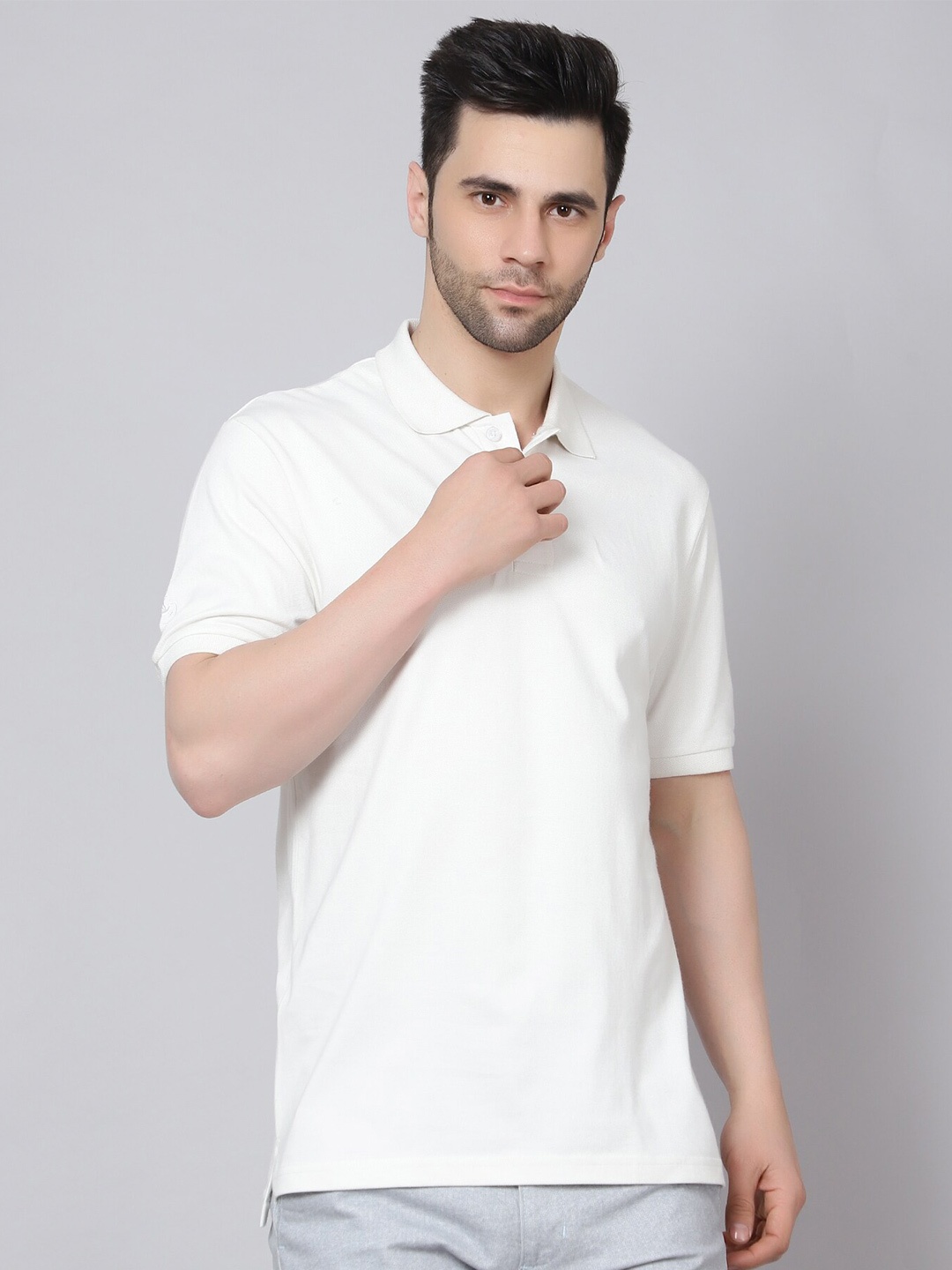 

Trenz Polo Collar T-shirt, White