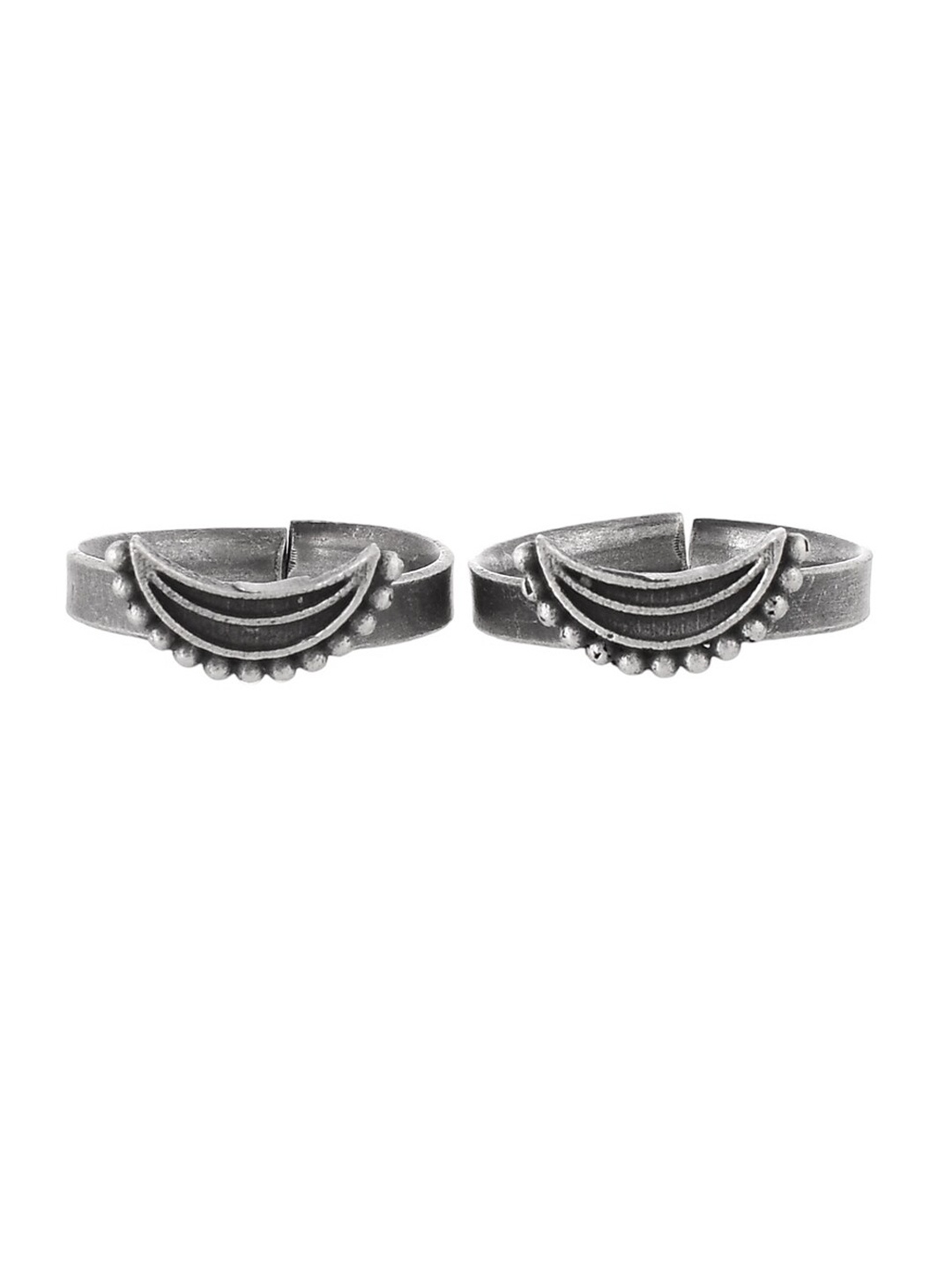 

Infuzze Silver Plated Oxidised Toe Rings