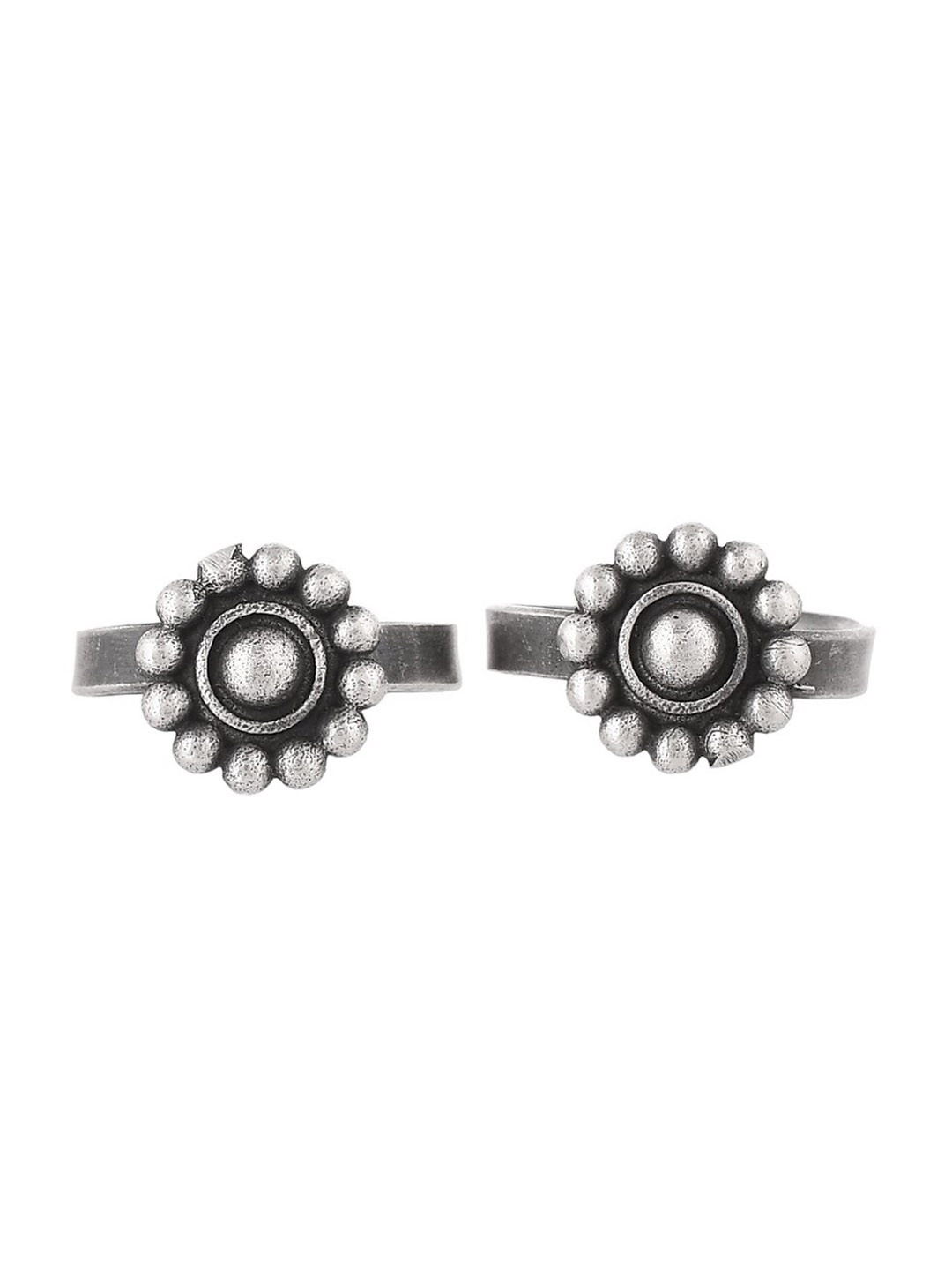 

Infuzze Set Of 2 Silver Plated Adjustable Toe Rings