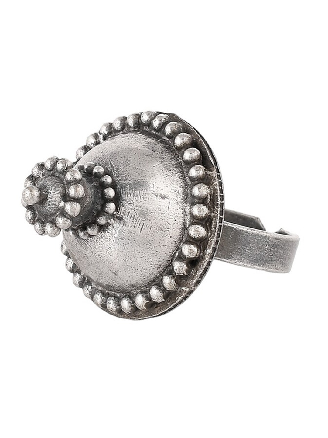 

Infuzze Silver Plated Oxidised Finger Ring