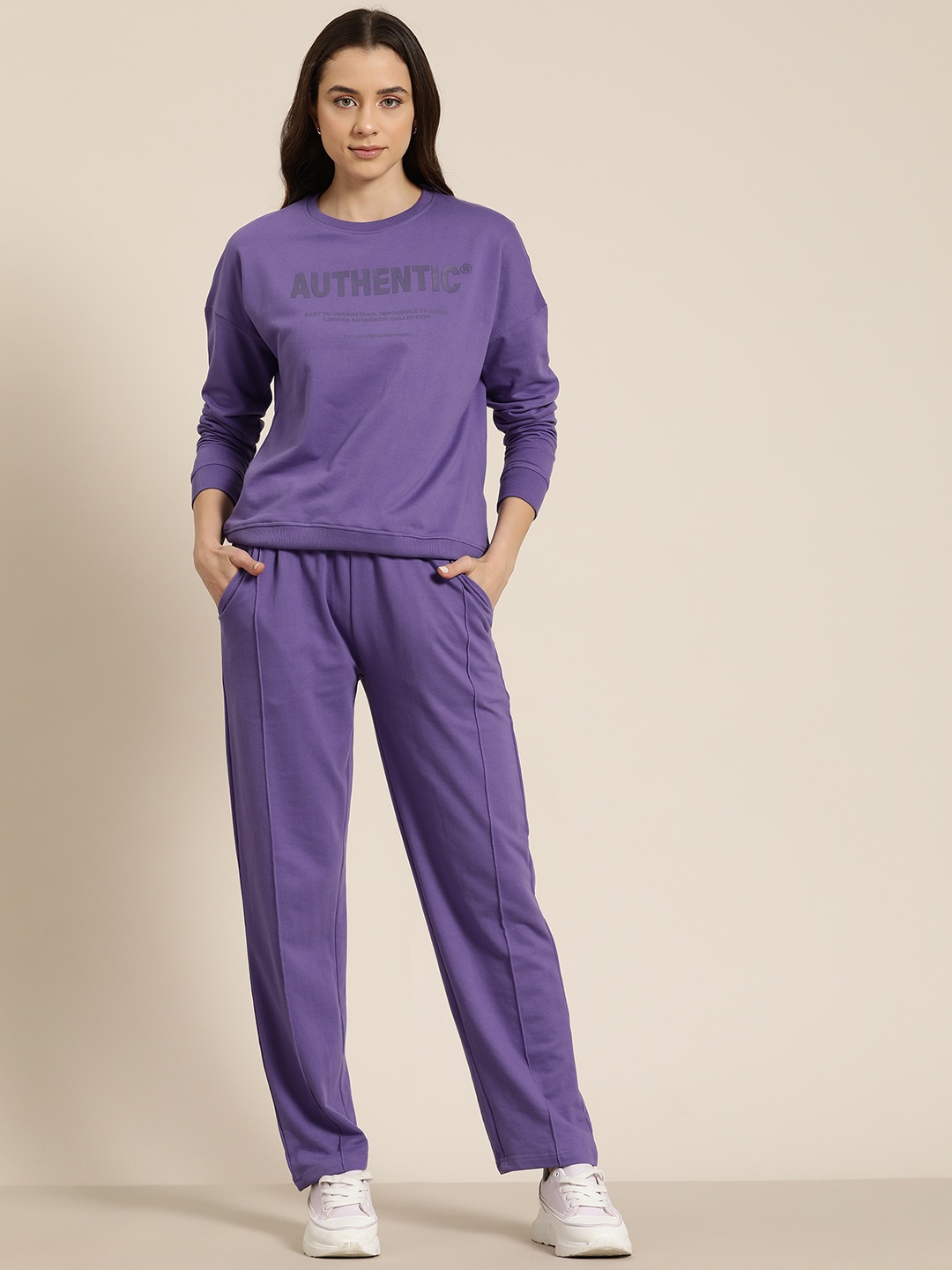 

HERE&NOW Typography Printed Co-Ords, Purple