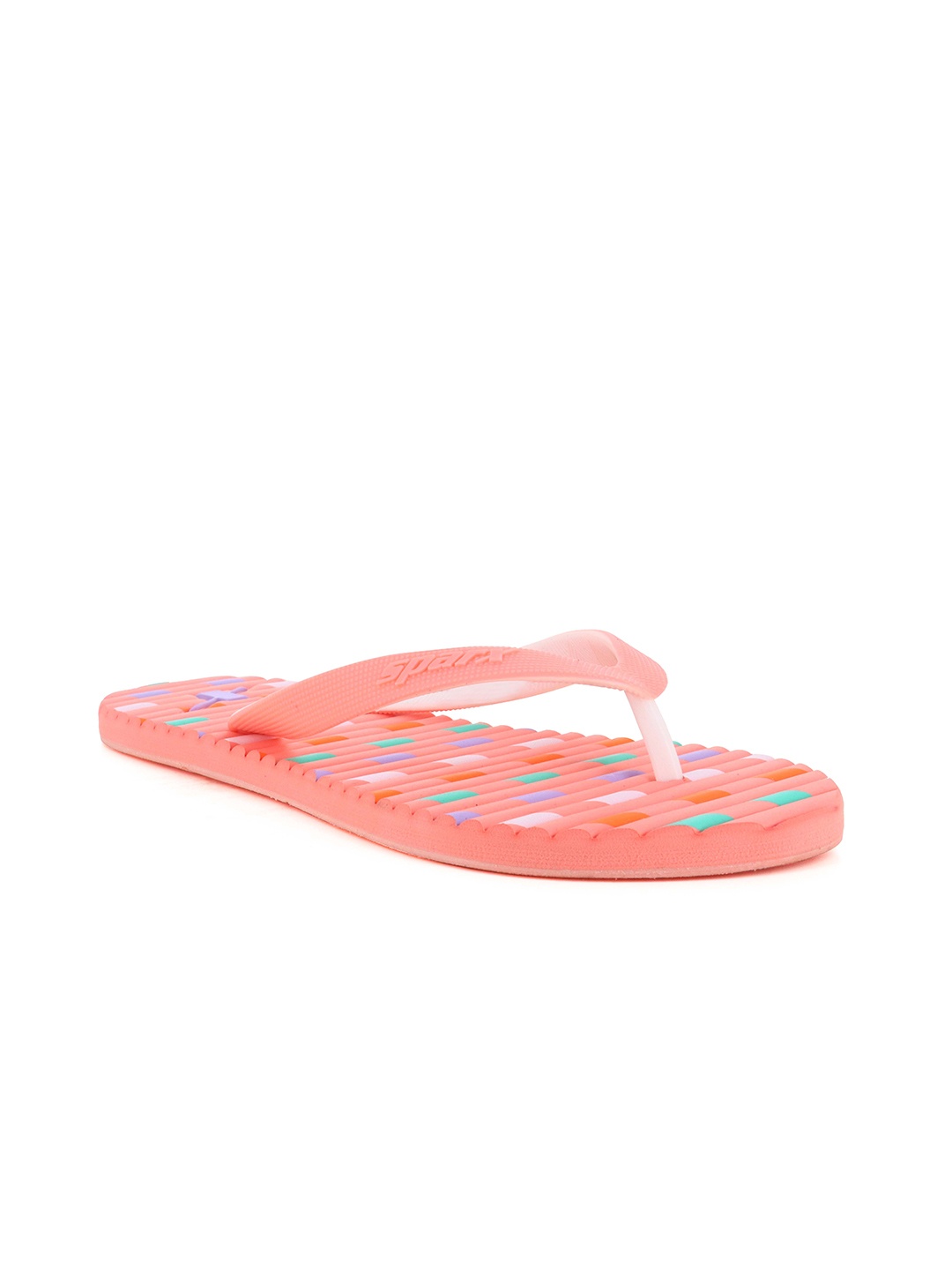 

Sparx Women Printed Thong Flip-Flops, Peach