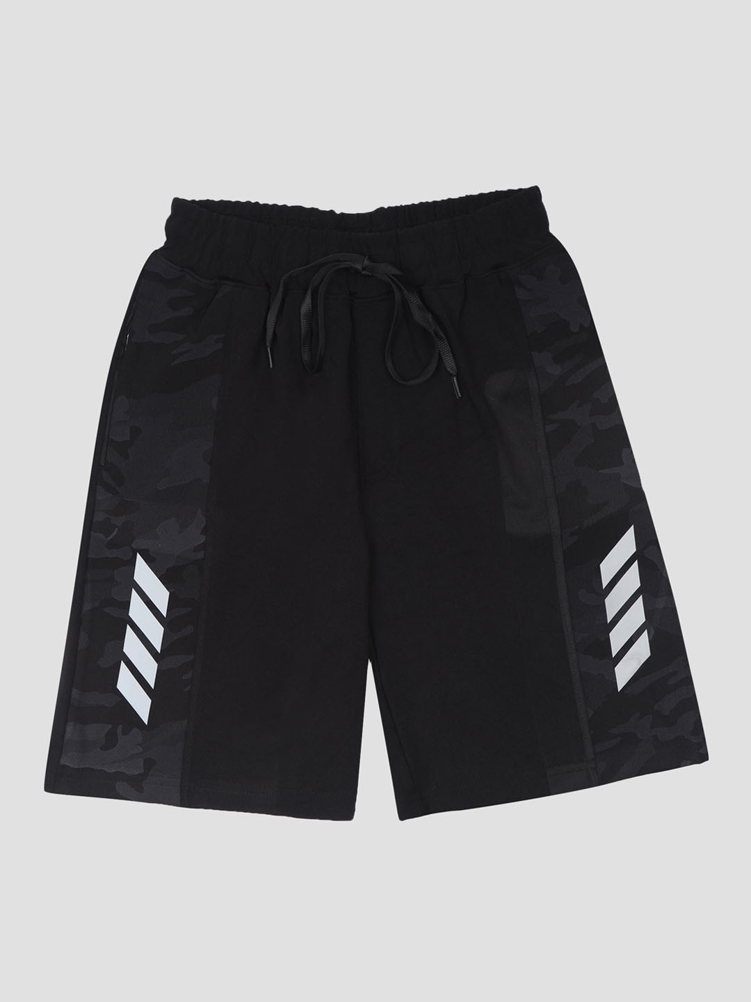 

F&S Boys Printed High Rise Rapid Dry Outdoor Sports Shorts, Black