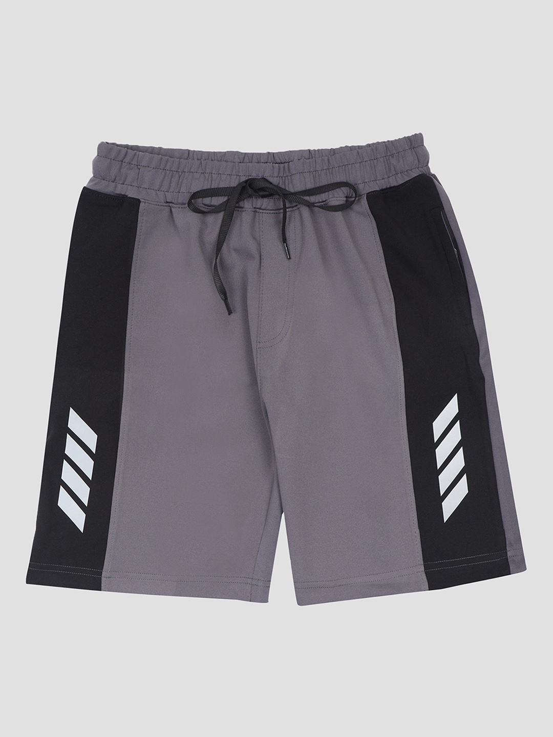 

F&S Boys Colourblocked High Rise Rapid Dry Outdoor Sports Shorts, Grey