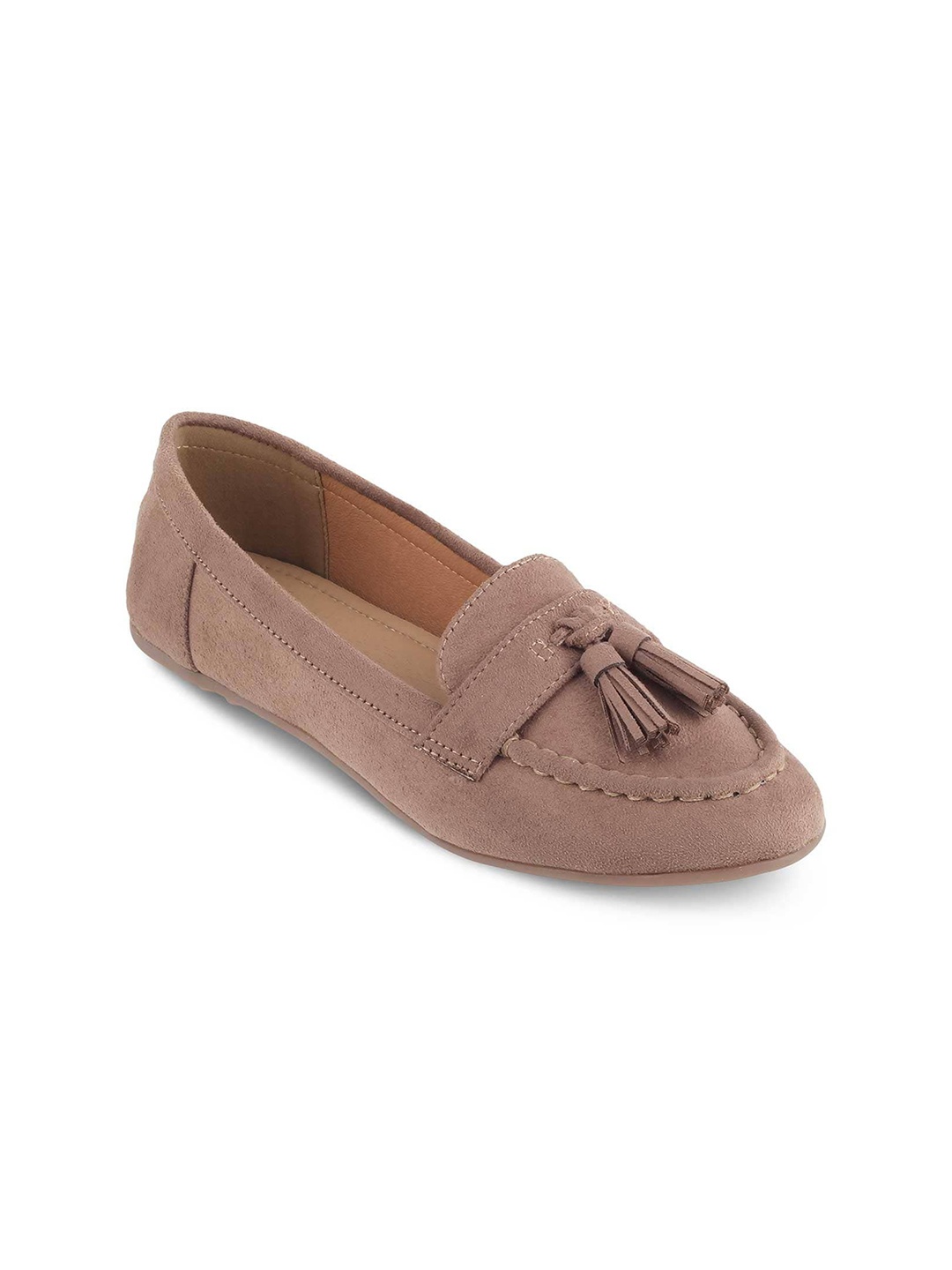 

Tresmode Textured Slip-On Ballerinas With Tassels, Beige
