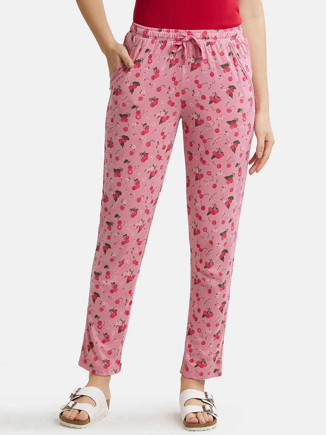 

Jockey Micro Modal Cotton Relaxed Fit Printed Pyjama-RX09, Pink