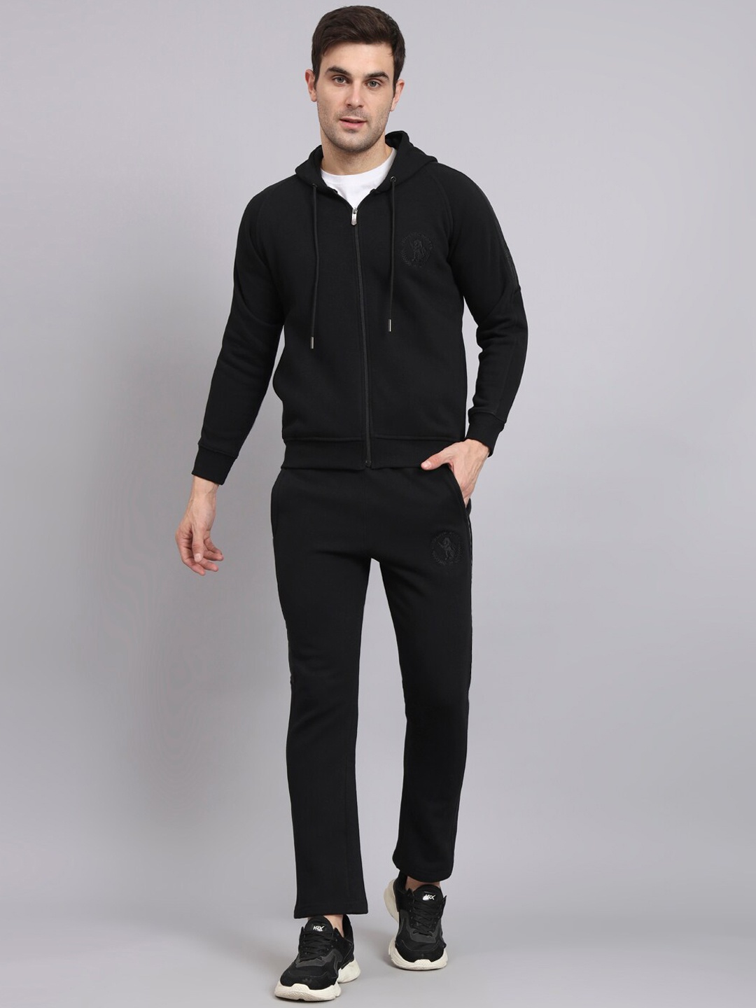 

39 THREADS Hooded Fleece Tracksuit, Black