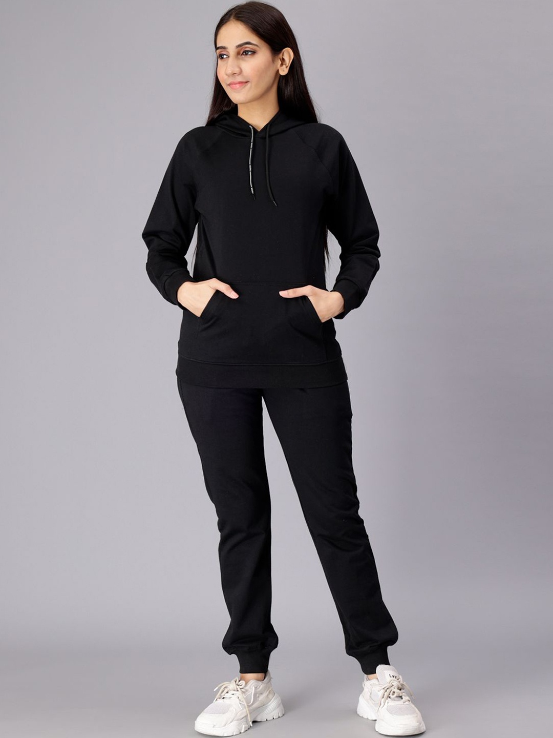 

SAAKAA Hooded Pure Cotton Tracksuit, Black