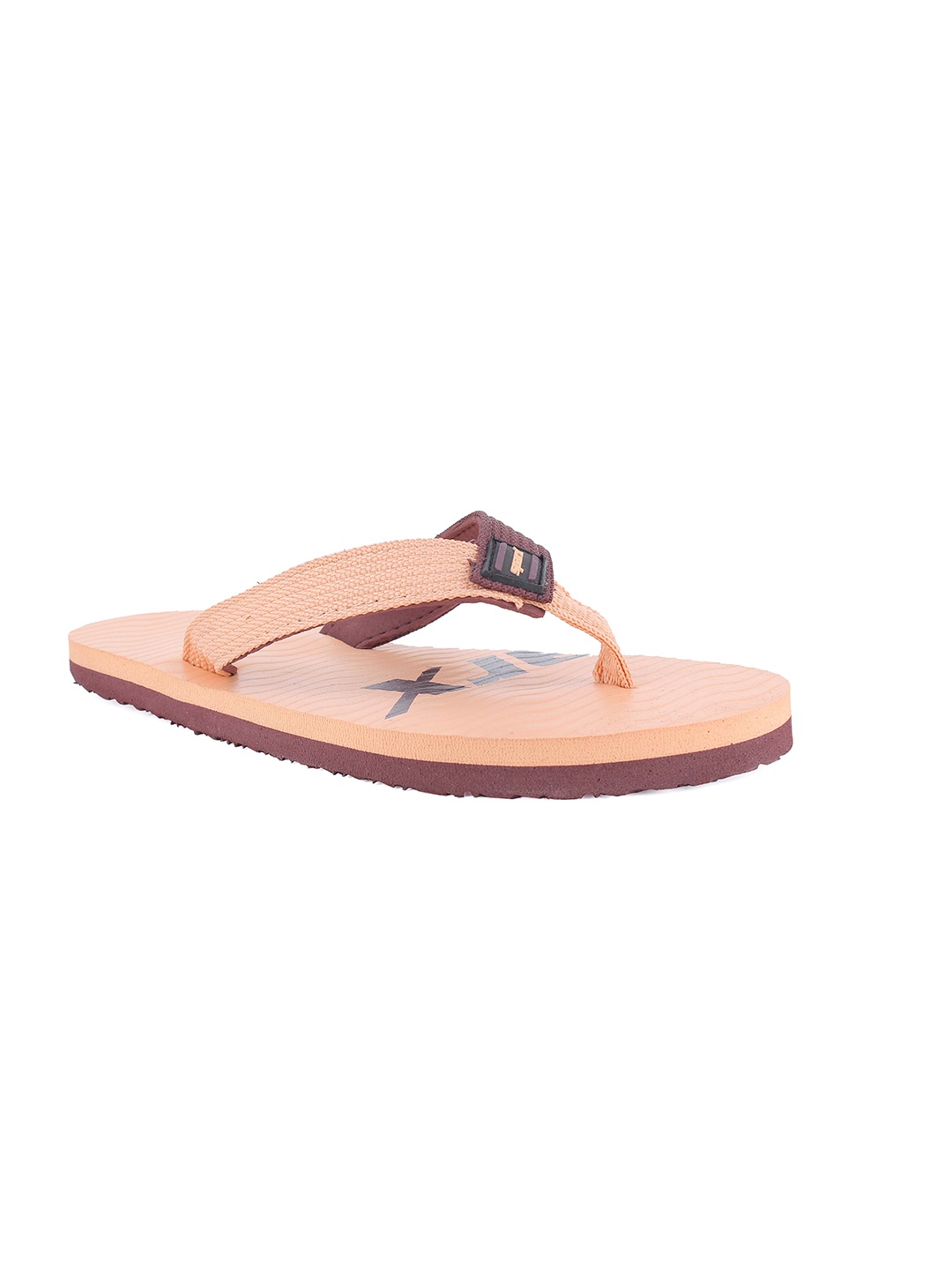 

Sparx Men Printed Fabric Thong Flip-Flops, Beige