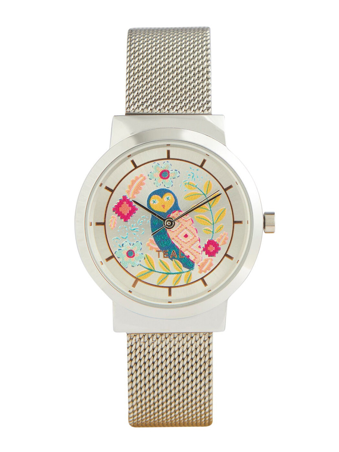 

TEAL BY CHUMBAK Women Water Resistance Stainless Steel Analogue Watch 8907605125010, Silver