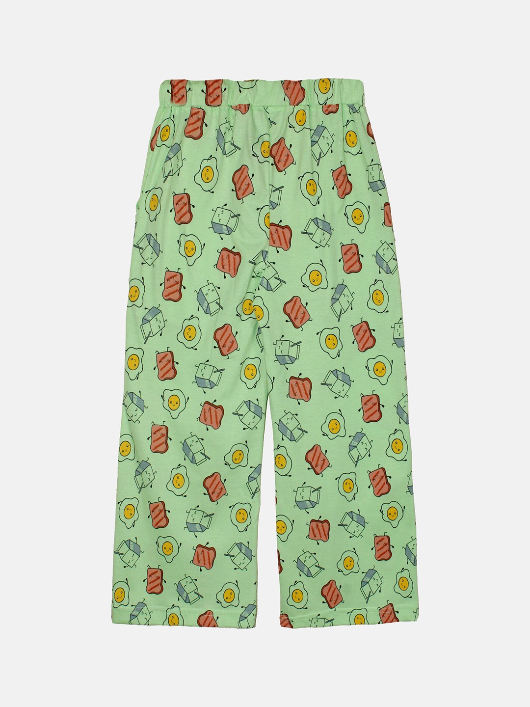 

KiddoPanti Girls Conversational Printed Cotton Lounge Pants, Green
