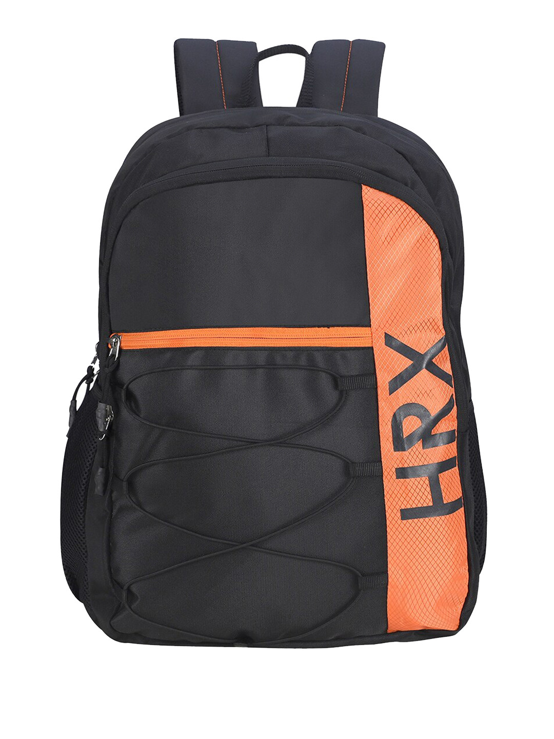 

HRX by Hrithik Roshan Unisex Black & Orange Brand Logo ClimaCool Backpack