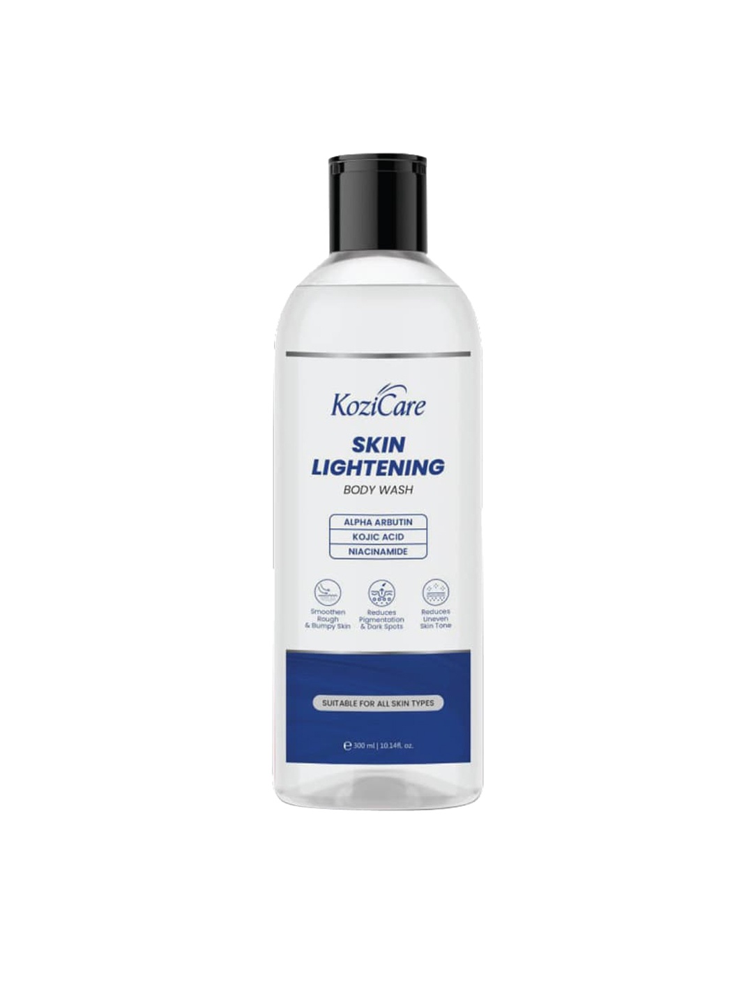 

KOZICARE Skin Lightening Body Wash with Kojic Acid & Niacinamide - 300 ml, Transparent