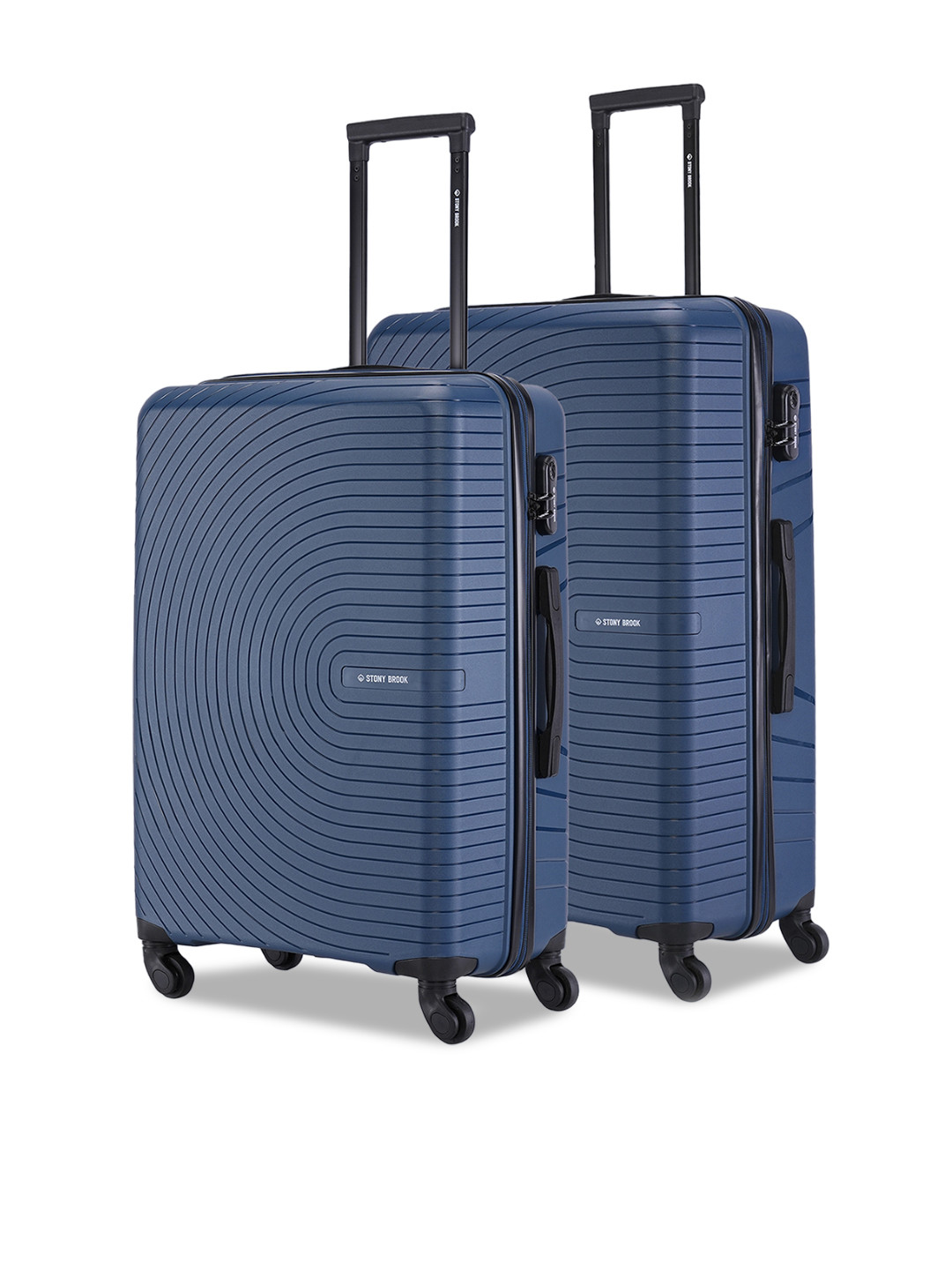 

Stony Brook by Nasher Miles Crescent Set Of 2 Hard-Sided Trolley Suitcase, Navy blue