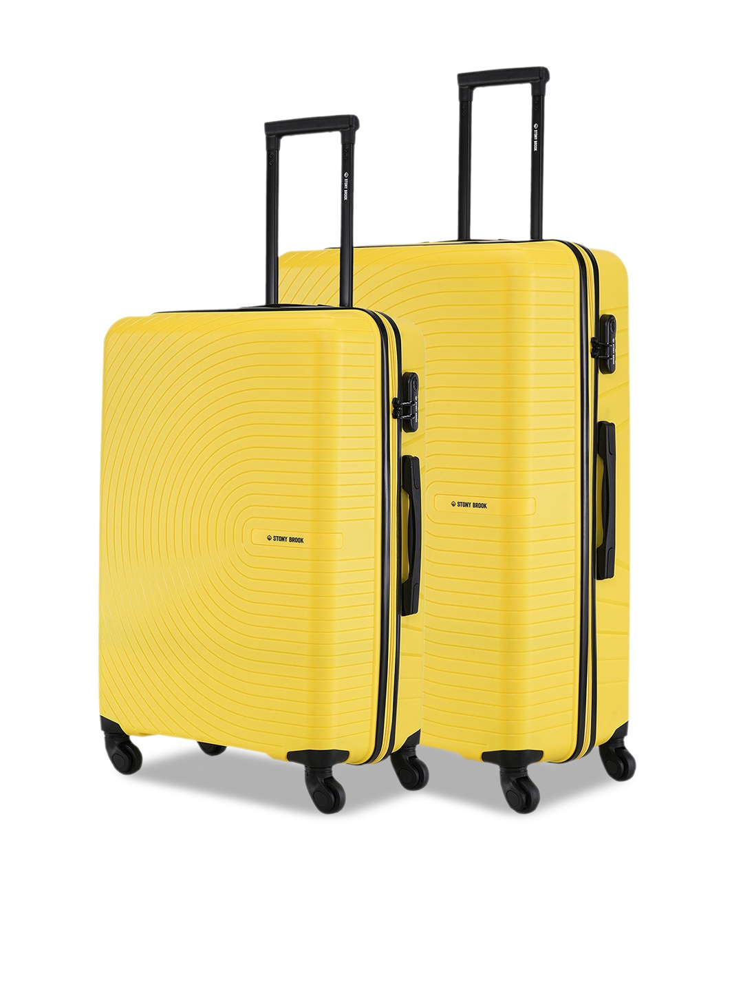

Stony Brook by Nasher Miles Crescent Set Of 2 Hard-Sided Trolley Suitcase-50 L, Yellow