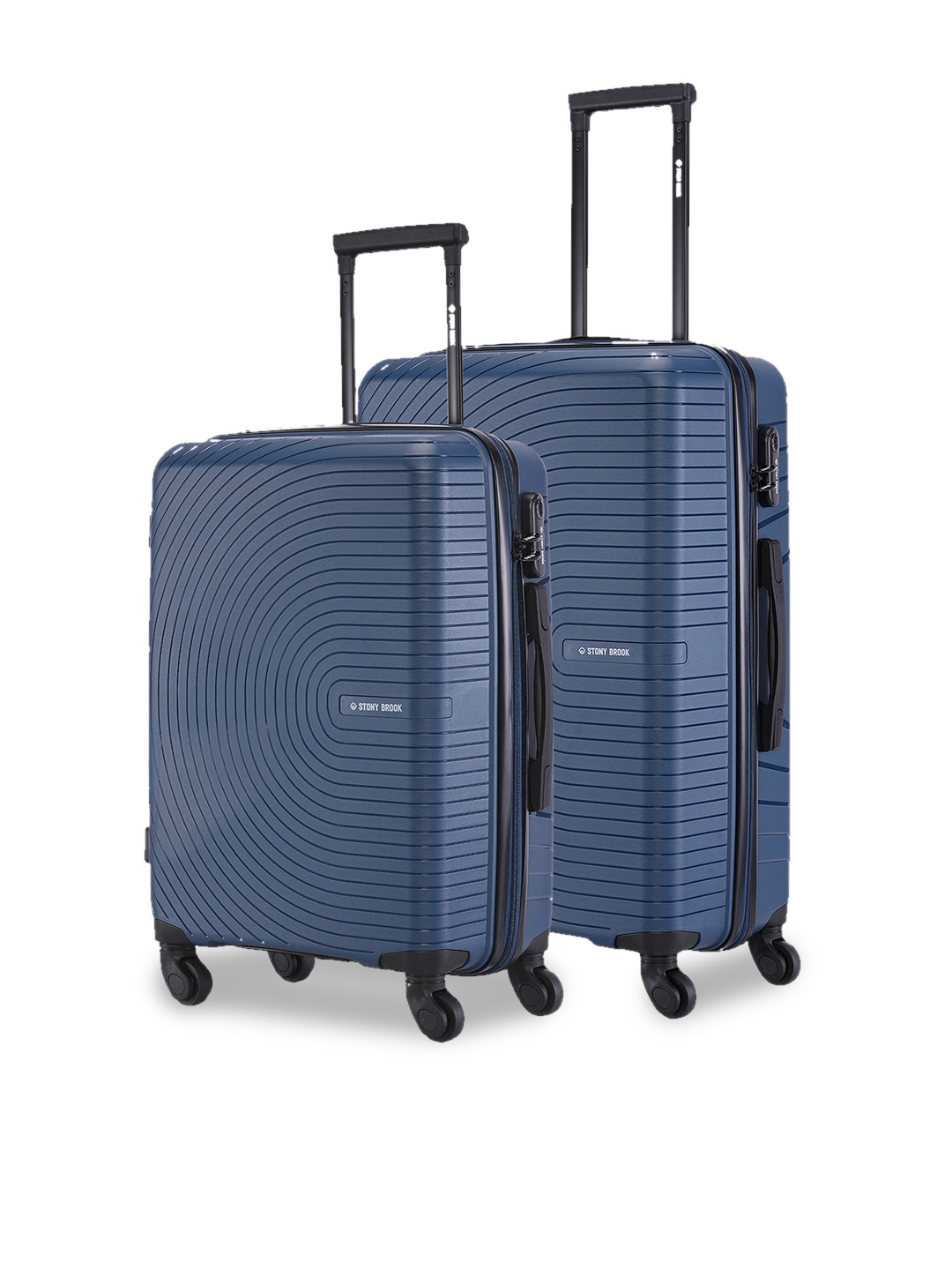

Stony Brook by Nasher Miles Crescent Set Of 2 Hard-Sided Trolley Suitcase-50 L, Navy blue