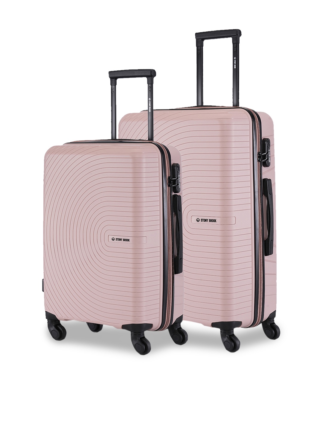 

Stony Brook by Nasher Miles Crescent Set Of 2 Hard-Sided Small & Medium Trolley Suitcase, Pink