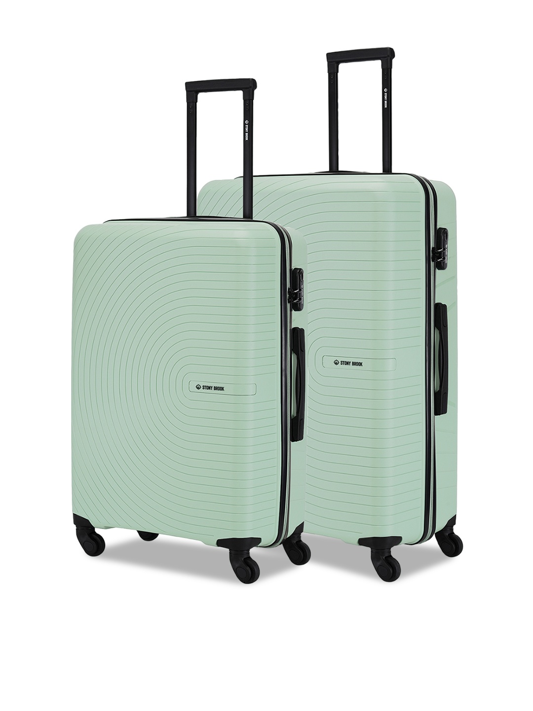 

Stony Brook by Nasher Miles Crescent Set Of 2 Hard-Sided Trolley Suitcases-65 & 75 cm, Sea green