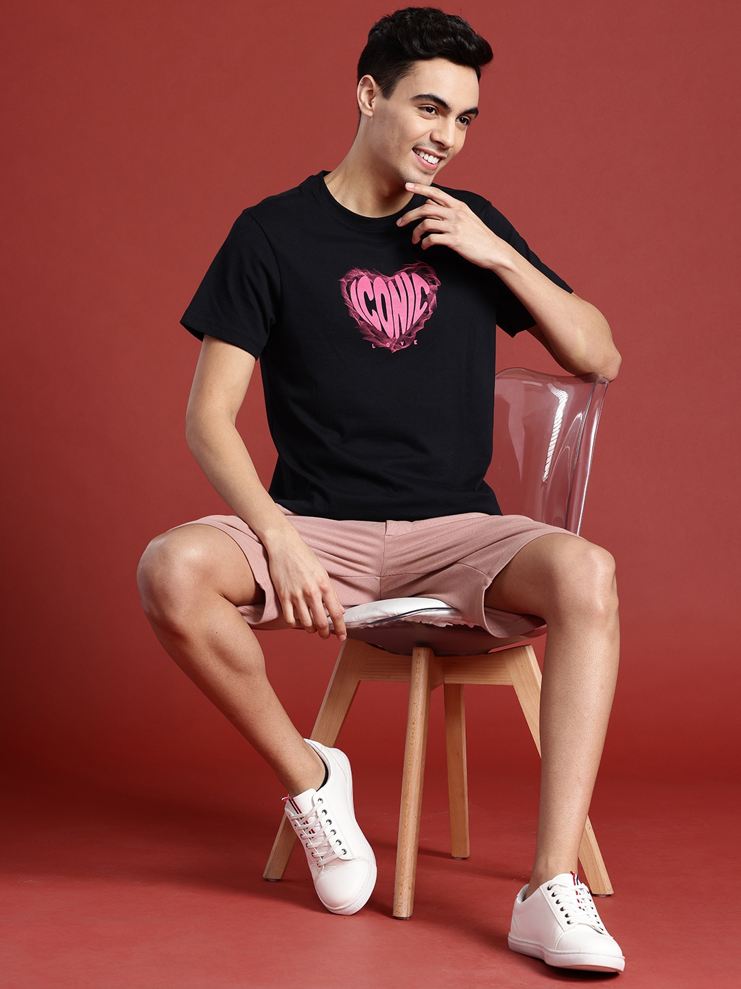 

Mast & Harbour Typography Printed T-shirt, Black